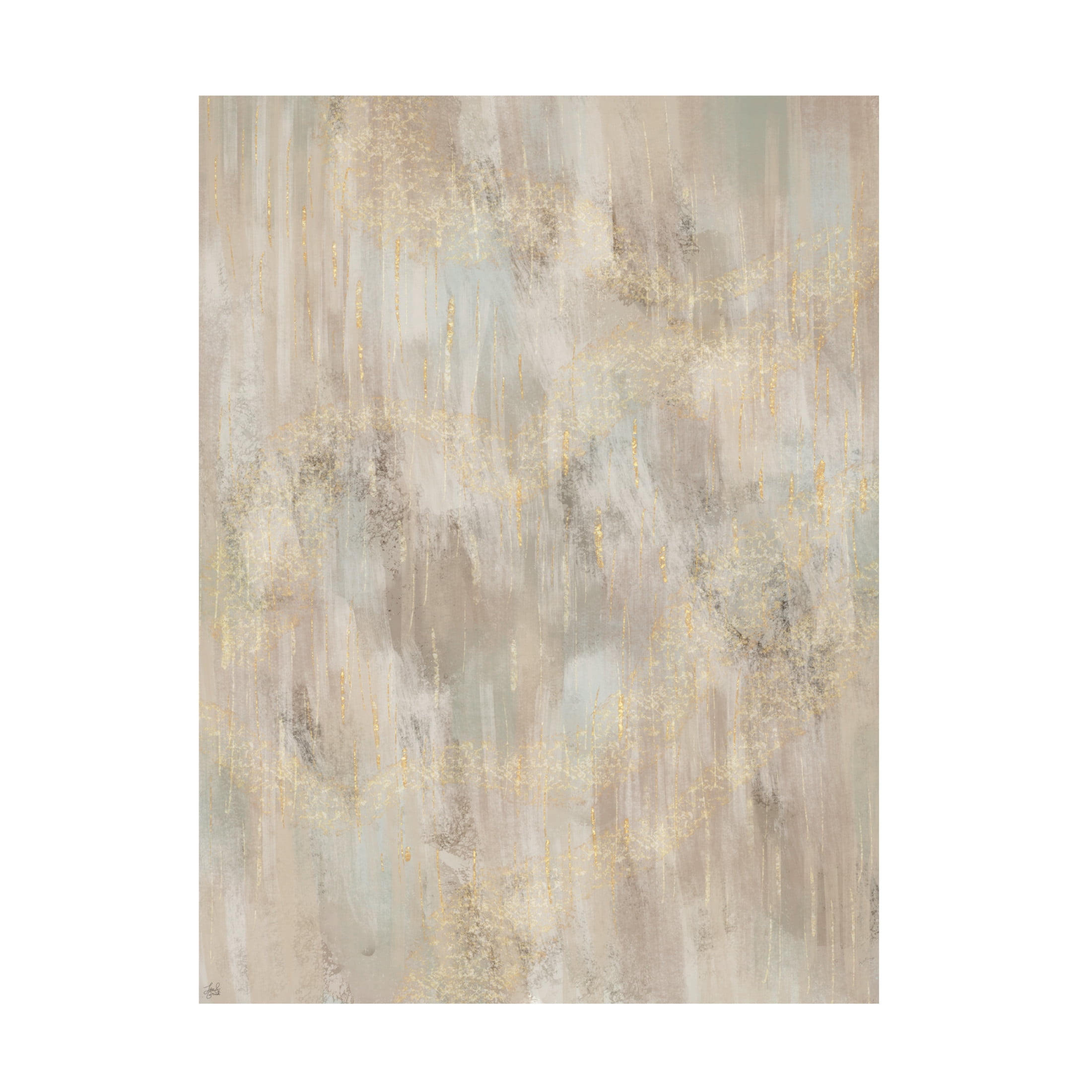 Canvas Wall Art - Line and Brush 'Soft Accents' Wall Art for Living Room, Bedroom, or Office Décor by Trademark Fine Art - 35 x 47 Inches