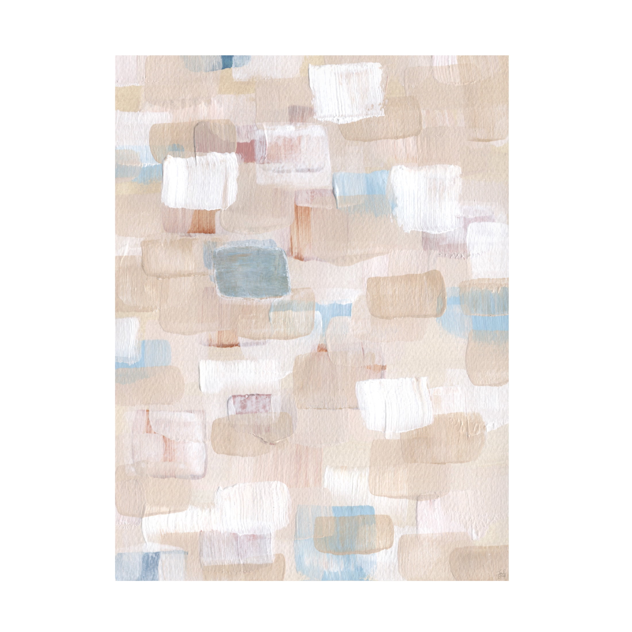 Canvas Wall Art - Line and Brush 'Stacking BrushWork 1' Wall Art for Living Room, Bedroom, or Office Décor by Trademark Fine Art - 18 x 24 Inches