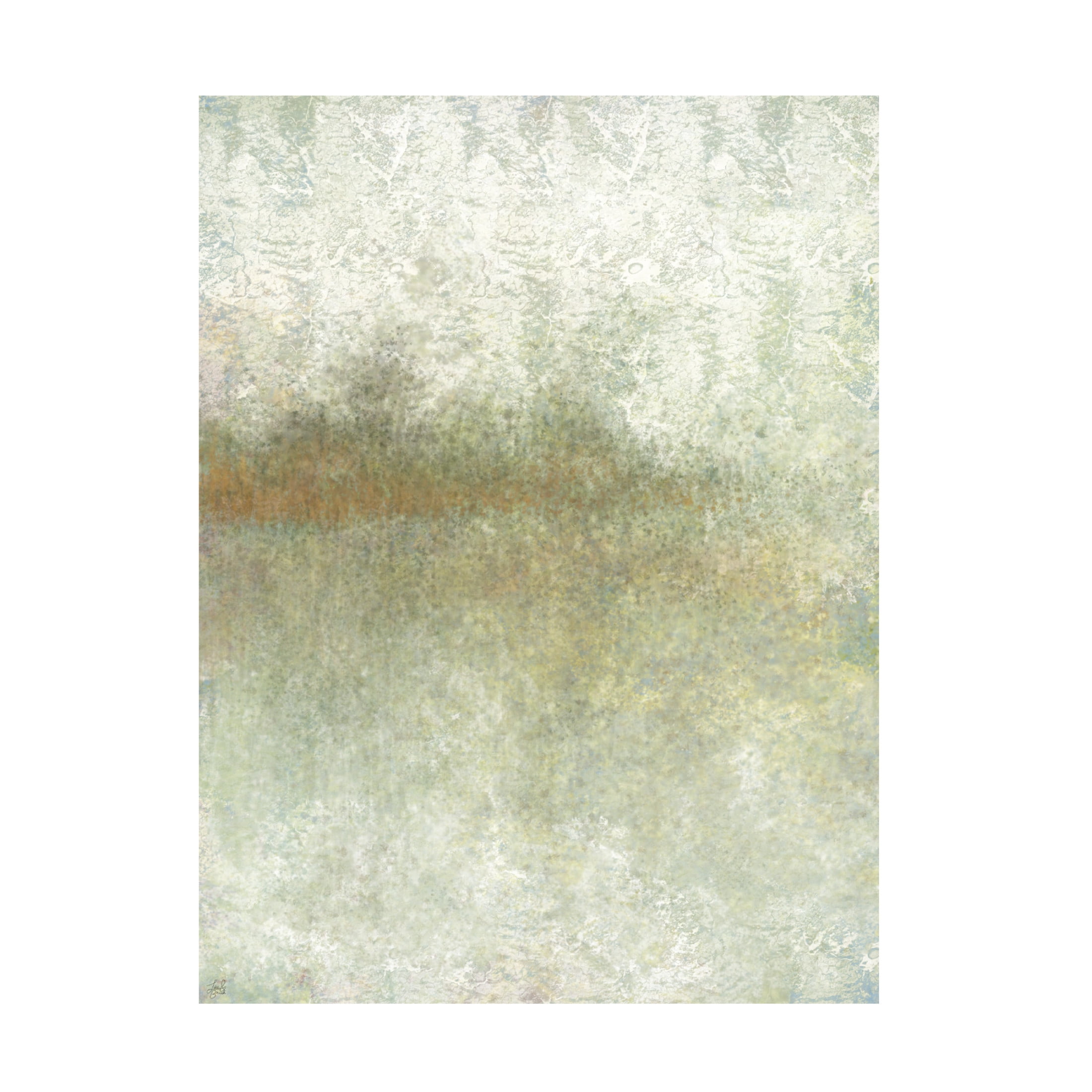 Canvas Wall Art - Line and Brush 'Stucco Skied Landscape' Wall Art for Living Room, Bedroom, or Office Décor by Trademark Fine Art - 35 x 47 Inches