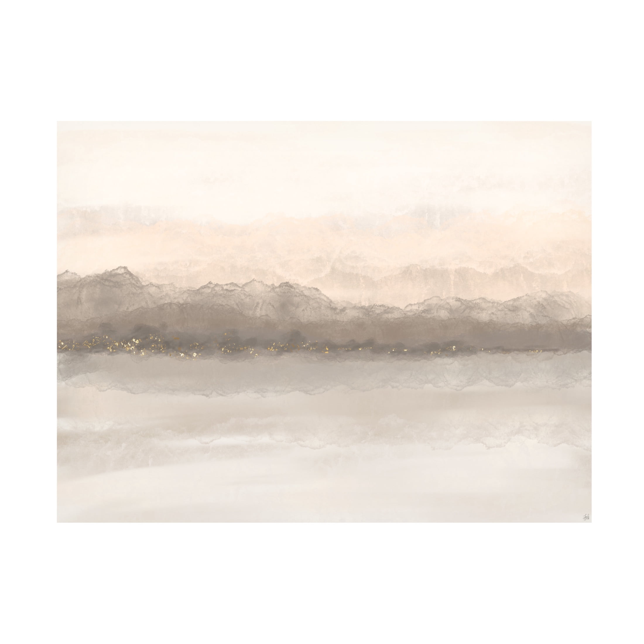 Canvas Wall Art - Line and Brush 'The Distant Edge' Wall Art for Living Room, Bedroom, or Office Décor by Trademark Fine Art - 19 x 14 Inches
