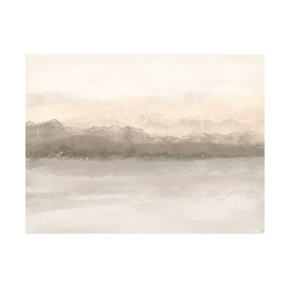 Canvas Wall Art - Line and Brush 'The Distant Edge' Wall Art for Living Room, Bedroom, or Office Décor by Trademark Fine Art - 19 x 14 Inches