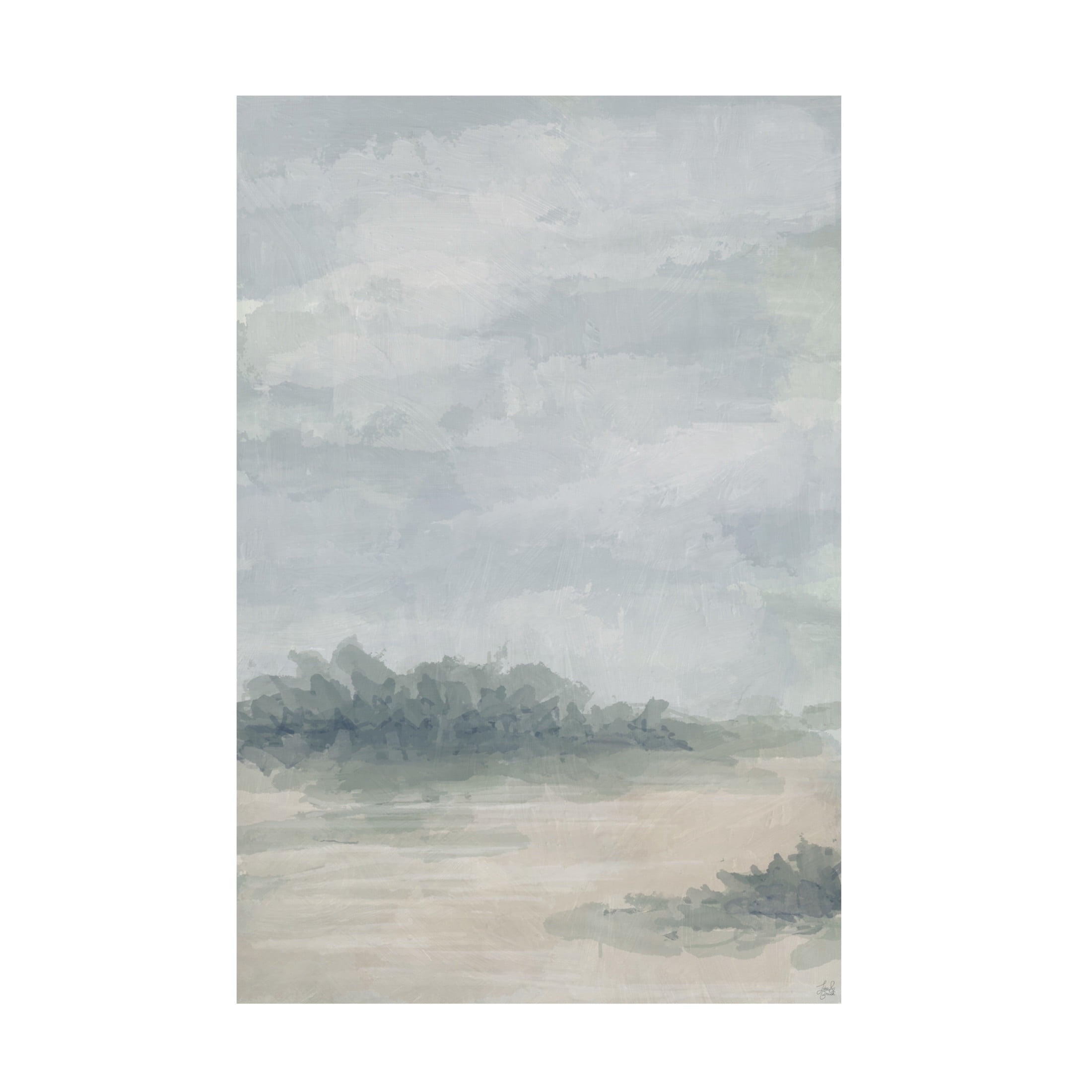 Canvas Wall Art - Line and Brush 'The Peace And Brush' Wall Art for Living Room, Bedroom, or Office Décor by Trademark Fine Art - 22 x 32 Inches