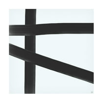 Canvas Wall Art - Line and Brush 'Three Brushed Lines 1' Wall Art for Living Room, Bedroom, or Office Décor by Trademark Fine Art - 14 x 14 Inches