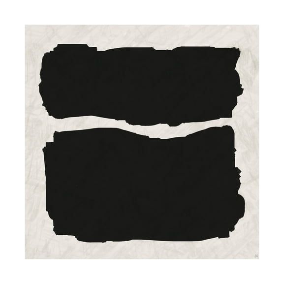 Canvas Wall Art - Line and Brush 'Two Blocked 2' Wall Art for Living Room, Bedroom, or Office Décor by Trademark Fine Art - 14 x 14 Inches