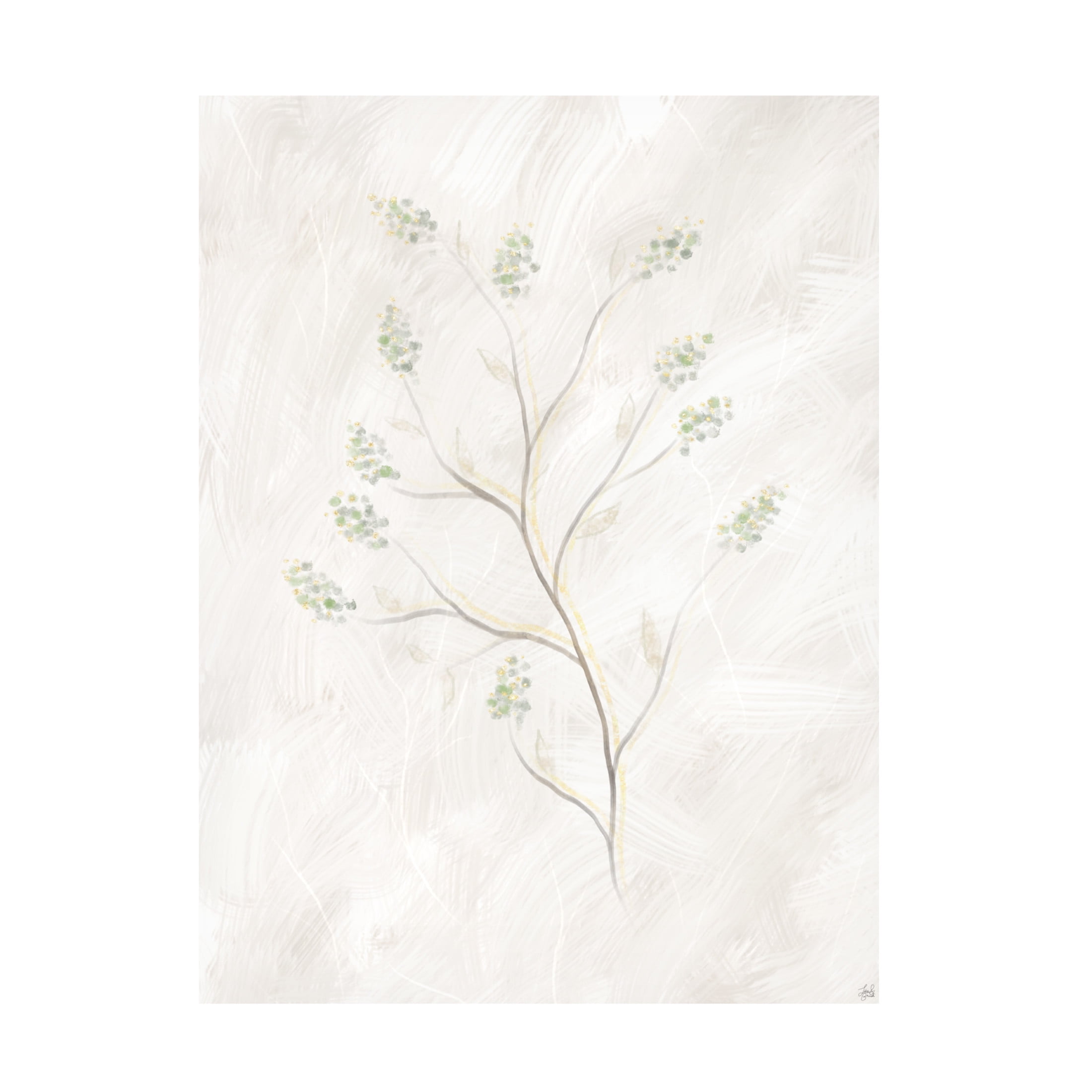 Canvas Wall Art - Line and Brush 'Wild Twigs' Wall Art for Living Room, Bedroom, or Office Décor by Trademark Fine Art - 24 x 32 Inches