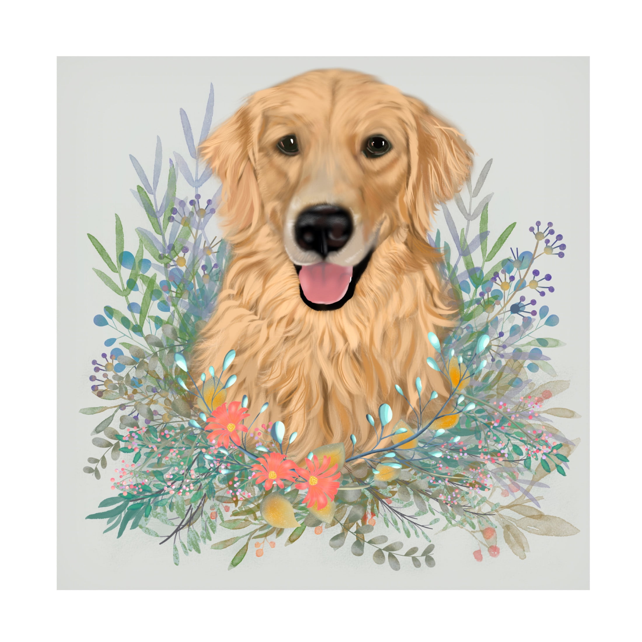 Canvas Wall Art - Lisa Katharina 'Baily' Wall Art for Living Room, Bedroom, or Office Décor by Trademark Fine Art - 35 x 35 Inches