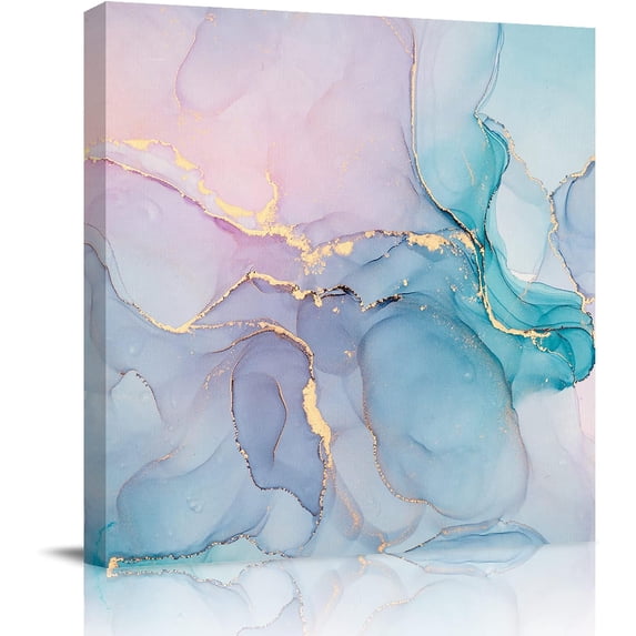 Canvas Wall Art for Living Room, Bedroom, Bathroom Decor, Abstract Watercolor Home Decorations Kitchen, Dining 12 Inch x , in in, (20210721-WLSZTW-003SLXM10017IAABWLS)