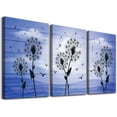 thumbnail image 1 of Canvas Wall Art For Living Room Family Wall Decorations For Bedroom Modern Bathroom Wall Decor Painting Blue Dandelion Hang Pictures Artwork Inspirational Canvas Art Prints Kitchen Home Decor 3 Piece, 1 of 1