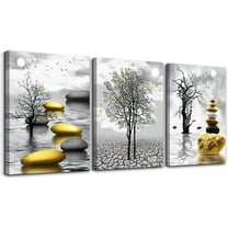 Canvas Wall Art For Living Room Modern Inspiration Wall Decor For Bedroom Office Wall Decoration Black And White Painting Yellow Landscape Wall Pictures Prints Artwork Home Decor 3 Piece