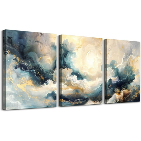 Canvas Wall Art For Living Room Modern Wall Decor For Bedroom Office Wall Decorations Minimalism Abstract Ink Paintings Framed Canvas Prints Wall Pictures Art Bathroom Home Decor 3 Piece