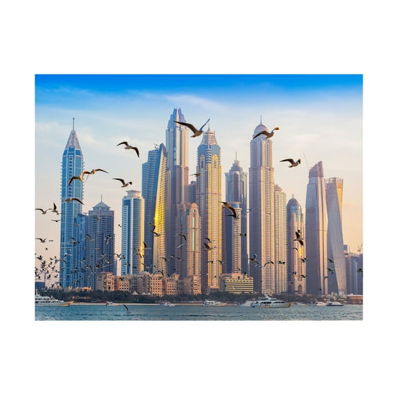 Canvas Wall Art - Liza Simonsson 'Birds View' Wall Art for Living Room, Bedroom, or Office Décor by Trademark Fine Art - 47 x 35 Inches