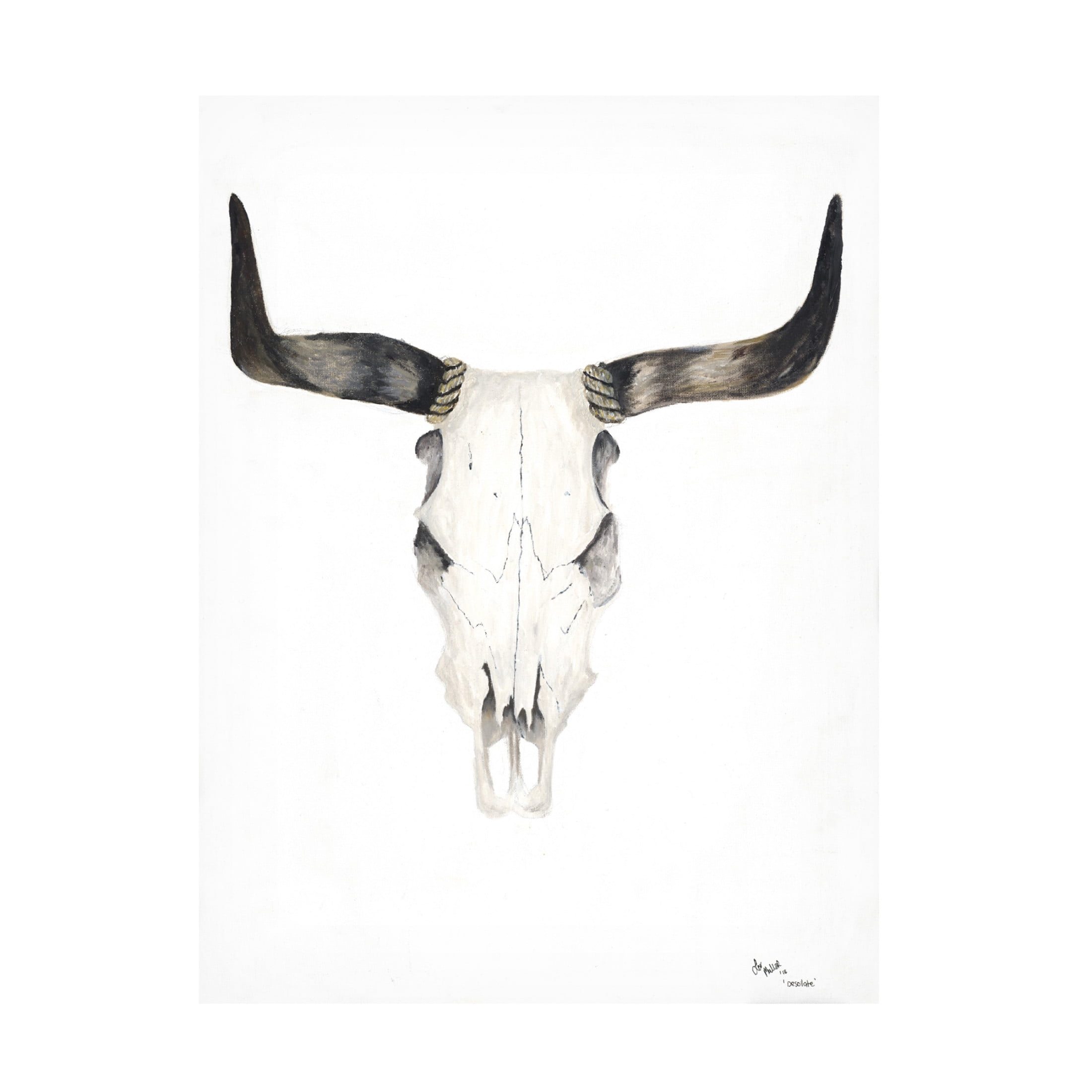 Canvas Wall Art - Lor Muller 'Desolate Min' Wall Art for Living Room, Bedroom, or Office Décor by Trademark Fine Art - 18 x 24 Inches