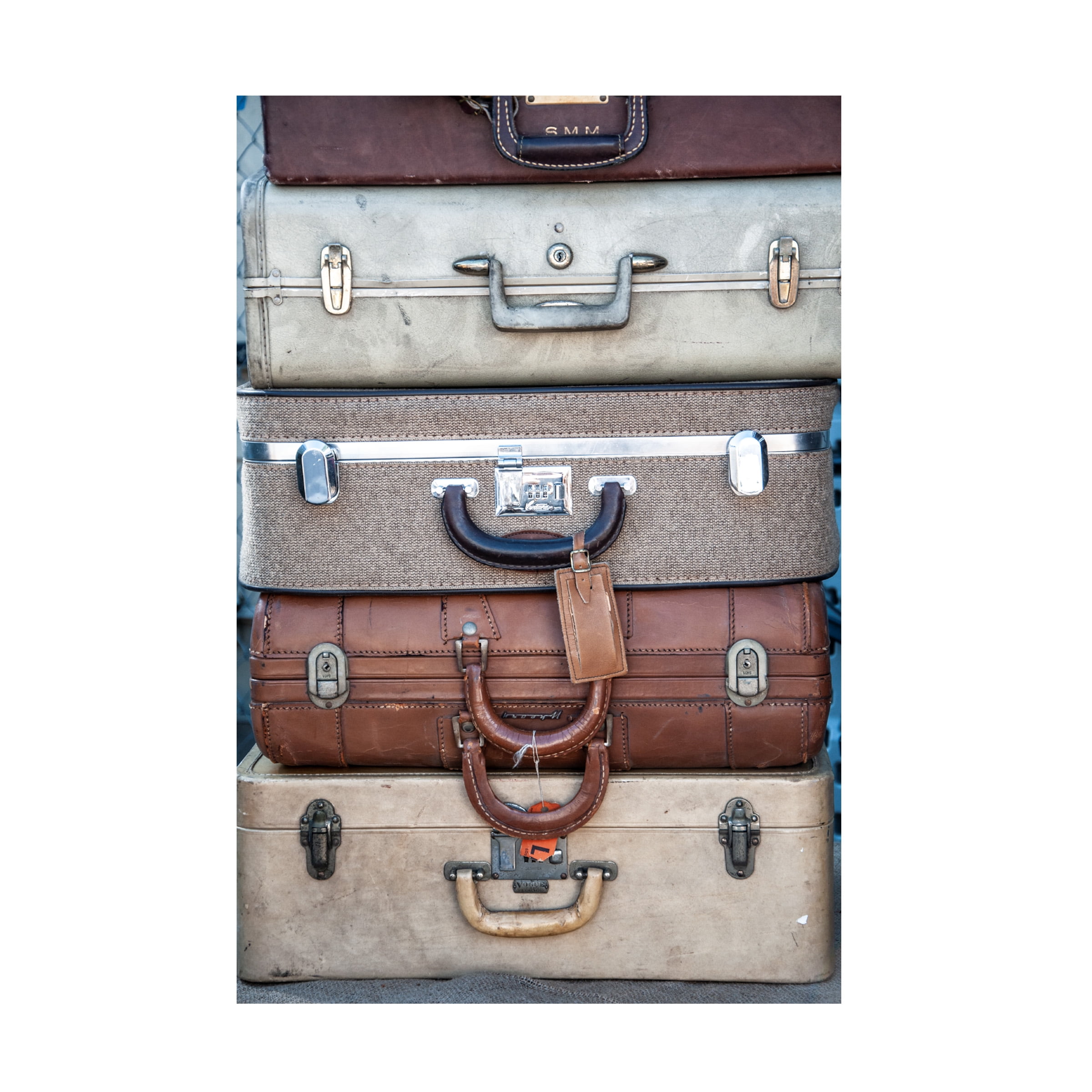 Canvas Wall Art - Lori Hutchison 'Suitcases' Wall Art for Living Room, Bedroom, or Office DÃ©cor by Trademark Fine Art - 12 x 19 Inches