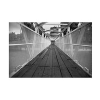 Canvas Wall Art - Lori Hutchison 'Urban Footbridge' Wall Art for Living Room, Bedroom, or Office Décor by Trademark Fine Art - 19 x 12 Inches