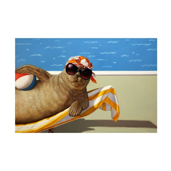 Canvas Wall Art - Lucia Heffernan 'Bathing Beauty' Wall Art for Living Room, Bedroom, or Office Décor by Trademark Fine Art - 19 x 12 Inches