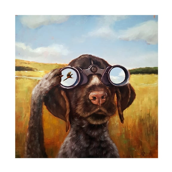 Canvas Wall Art - Lucia Heffernan 'Bird Dog' Wall Art for Living Room, Bedroom, or Office Décor by Trademark Fine Art - 14 x 14 Inches - 14x14