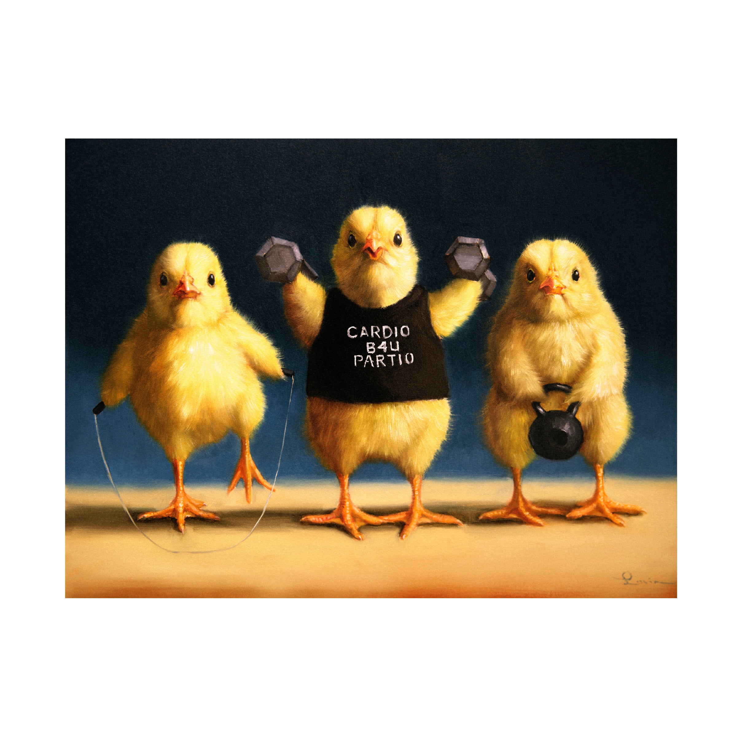 Canvas Wall Art - Lucia Heffernan 'Cardio Chicks' Wall Art for Living Room, Bedroom, or Office Décor by Trademark Fine Art - 19 x 14 Inches - 19x14