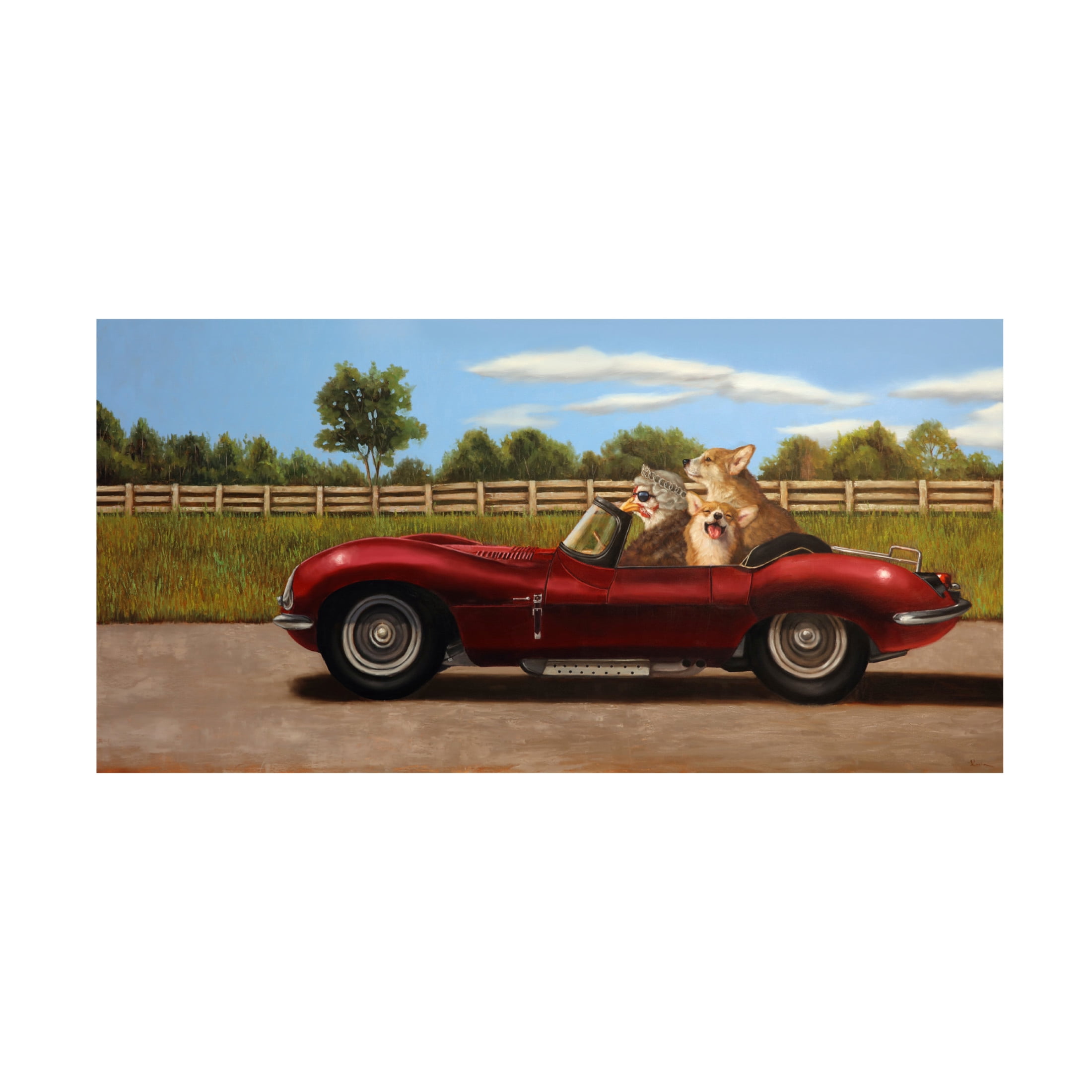 Canvas Wall Art - Lucia Heffernan 'Country Drive' Wall Art for Living Room, Bedroom, or Office Décor by Trademark Fine Art - 47 x 24 Inches