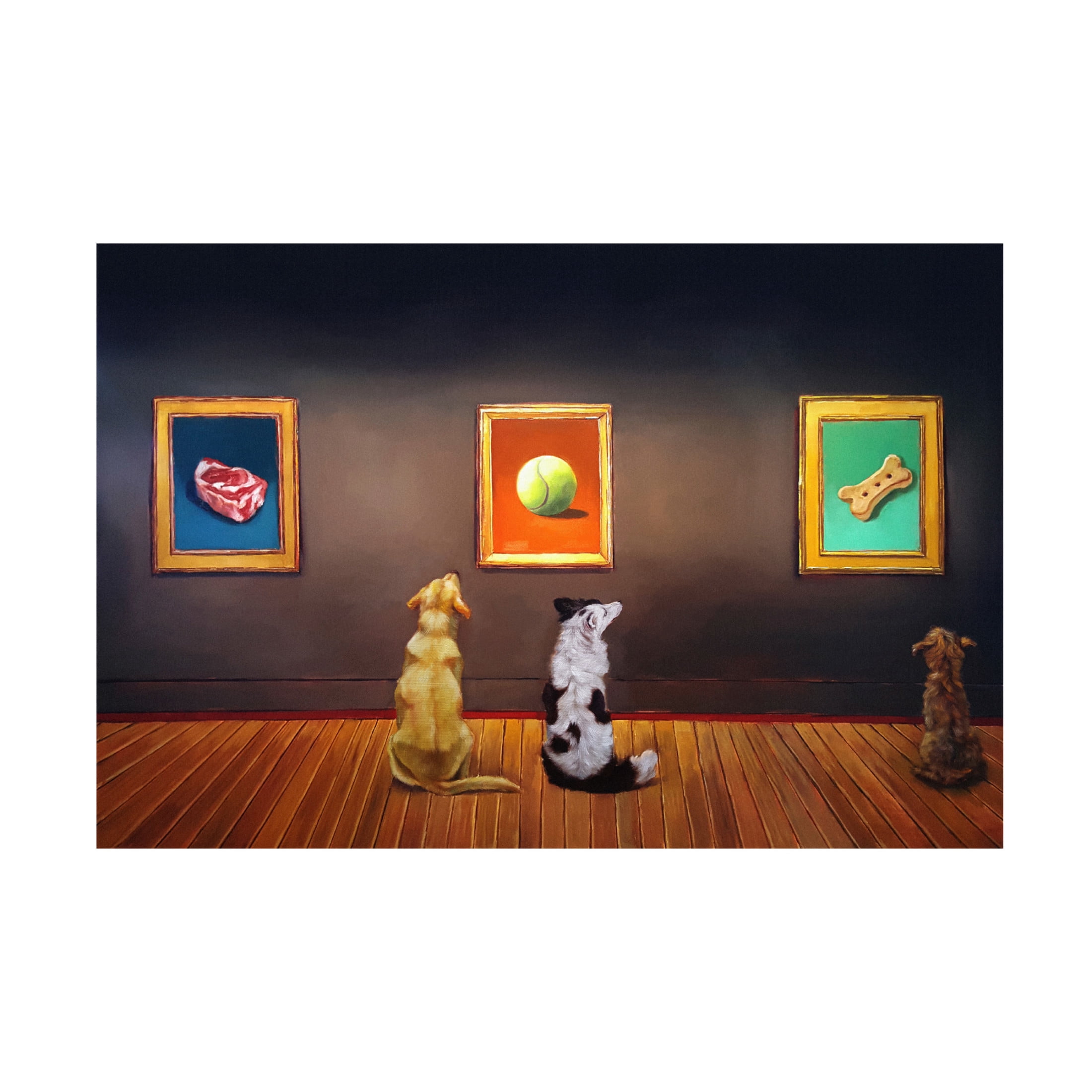 Canvas Wall Art - Lucia Heffernan 'Dog Museum' Wall Art for Living Room, Bedroom, or Office Décor by Trademark Fine Art - 47 x 30 Inches