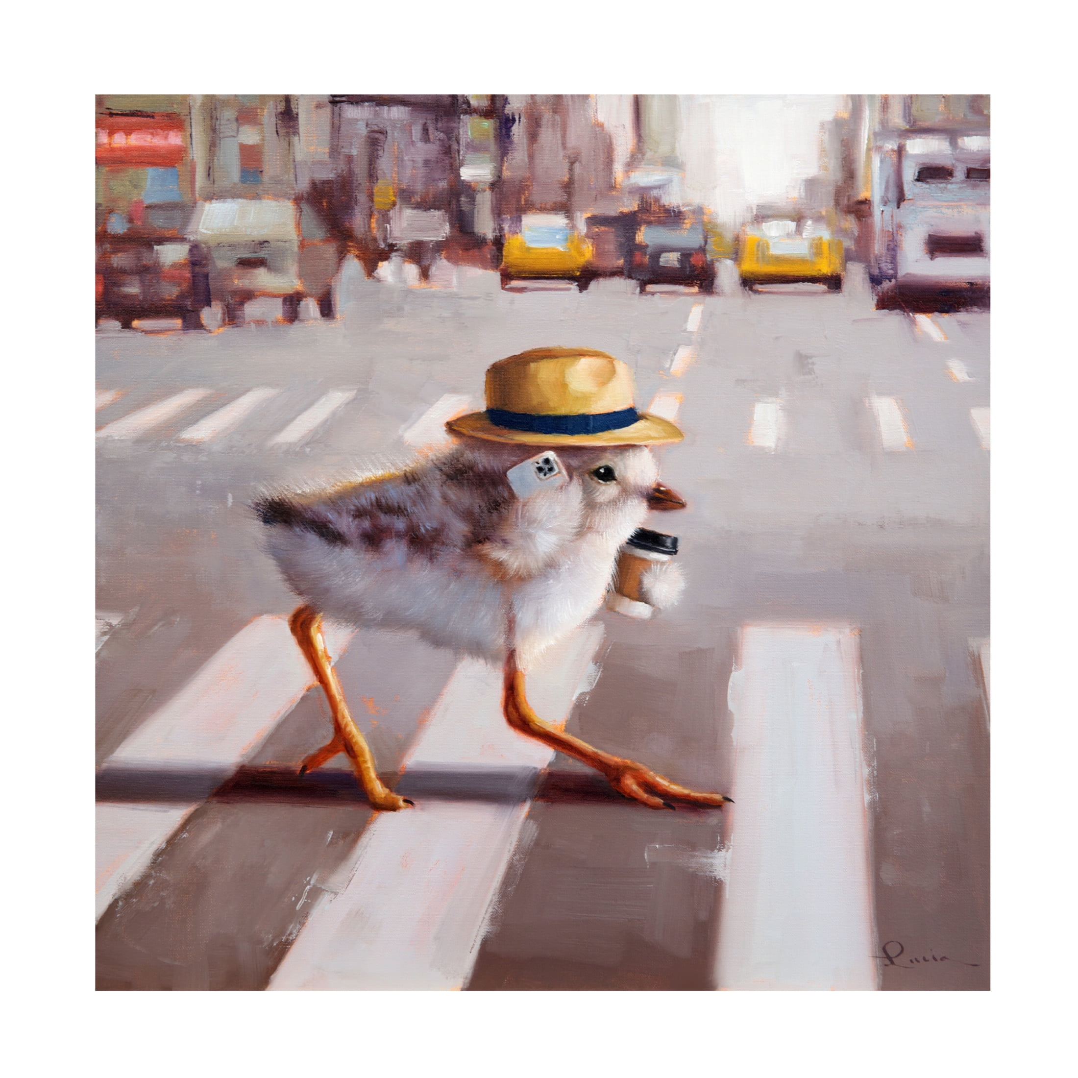 Canvas Wall Art - Lucia Heffernan 'Early Bird' Wall Art for Living Room, Bedroom, or Office Décor by Trademark Fine Art - 35 x 35 Inches