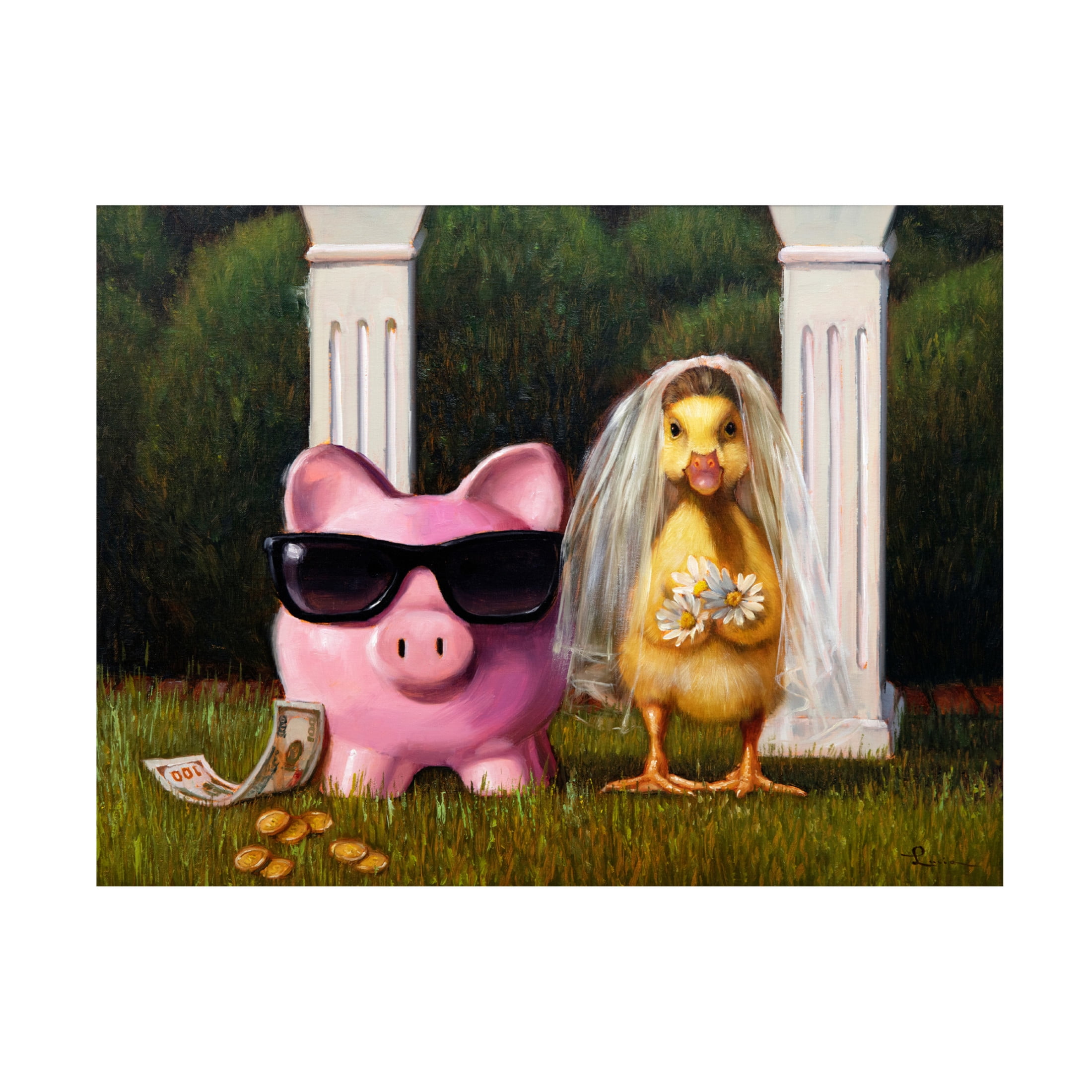 Canvas Wall Art - Lucia Heffernan 'Gold Digger' Wall Art for Living Room, Bedroom, or Office Décor by Trademark Fine Art - 47 x 35 Inches