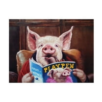 Canvas Wall Art - Lucia Heffernan 'Male Chauvinist Pig' Wall Art for Living Room, Bedroom, or Office Décor by Trademark Fine Art - 19 x 14 Inches