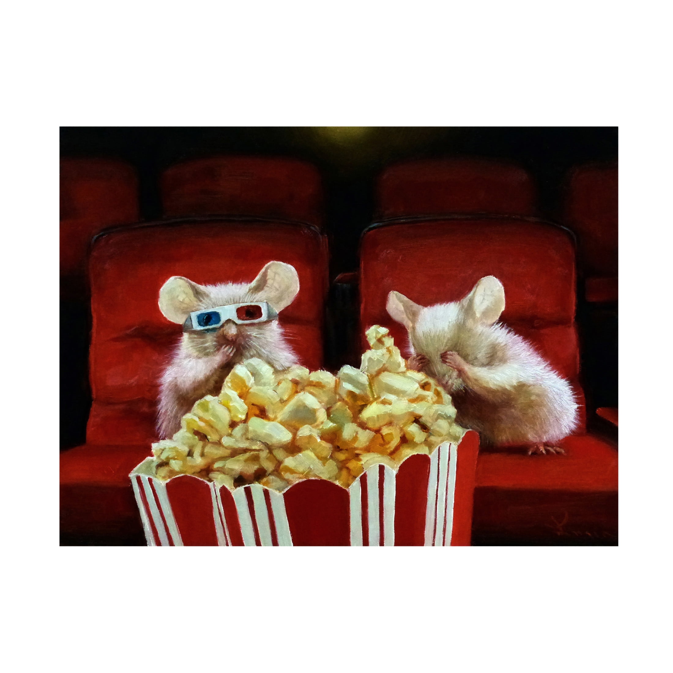 Canvas Wall Art - Lucia Heffernan 'Movie Night 2' Wall Art for Living Room, Bedroom, or Office Décor by Trademark Fine Art - 32 x 24 Inches