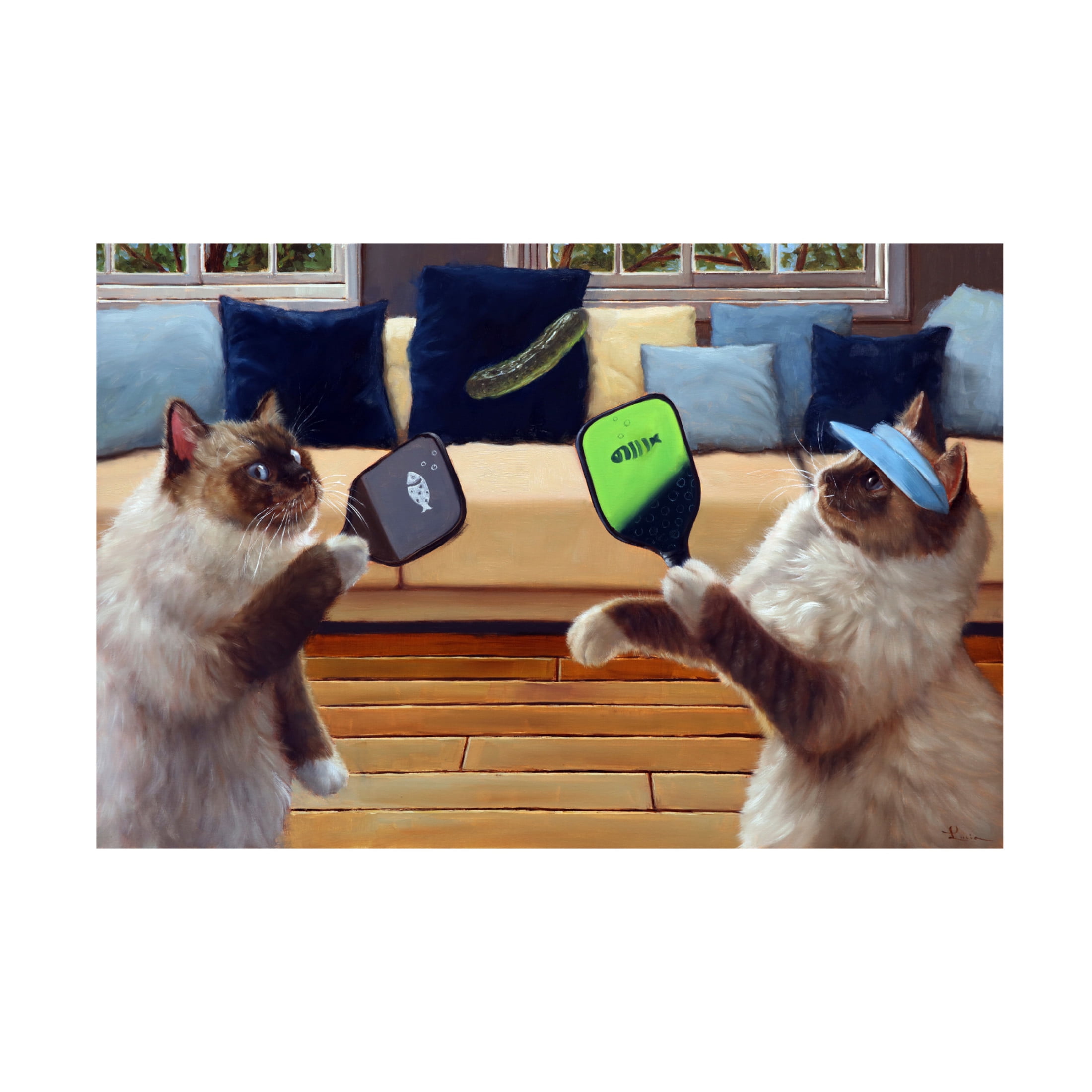 Canvas Wall Art - Lucia Heffernan 'Pickleball' Wall Art for Living Room, Bedroom, or Office Décor by Trademark Fine Art - 47 x 30 Inches