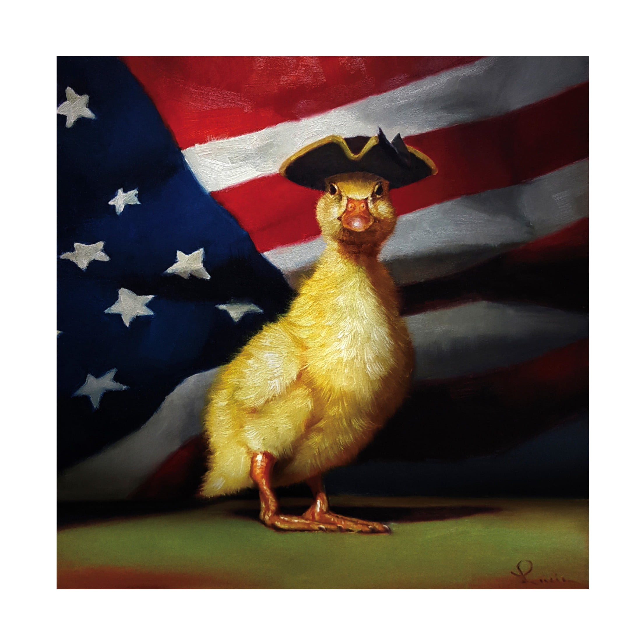 Canvas Wall Art - Lucia Heffernan 'The Patriot' Wall Art for Living Room, Bedroom, or Office Décor by Trademark Fine Art - 18 x 18 Inches