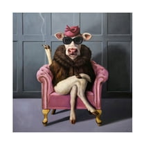 Canvas Wall Art - Lucia Heffernan 'Udder In Law' Wall Art for Living Room, Bedroom, or Office Décor by Trademark Fine Art - 14 x 14 Inches