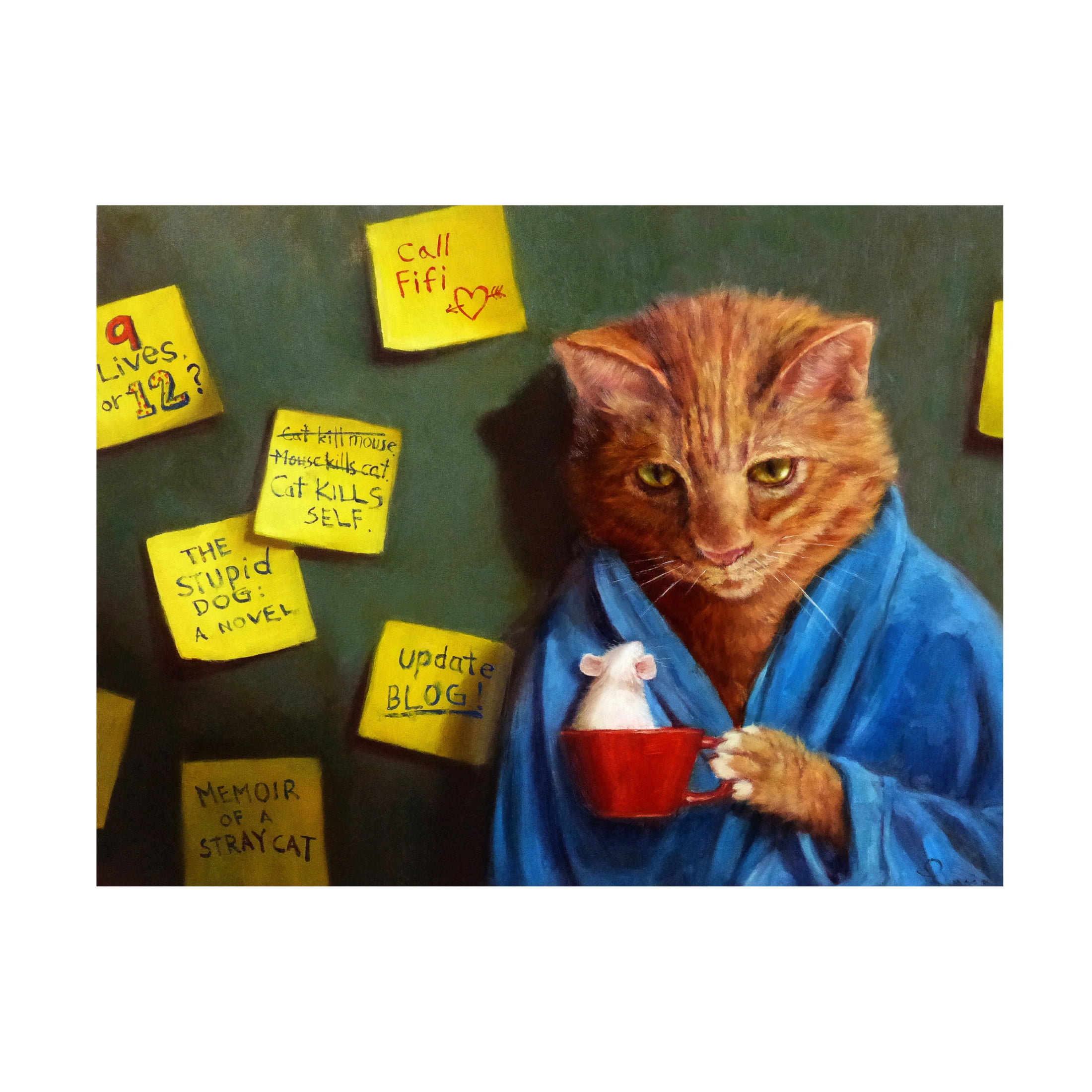 Canvas Wall Art - Lucia Heffernan 'Writers Block' Wall Art for Living Room, Bedroom, or Office Décor by Trademark Fine Art - 47 x 35 Inches
