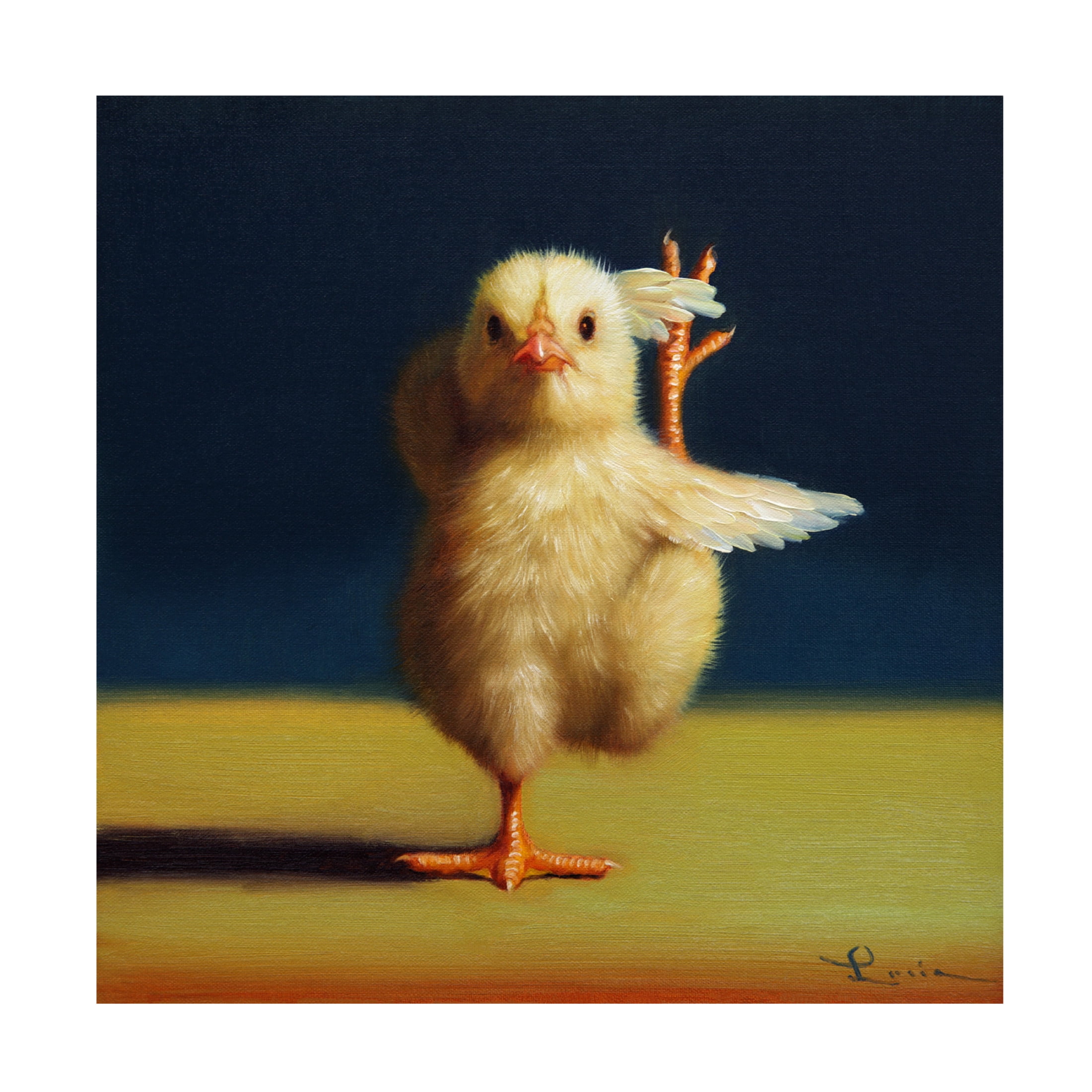Canvas Wall Art - Lucia Heffernan 'Yoga Chick Standing Split' Wall Art for Living Room, Bedroom, or Office Décor by Trademark Fine Art - 35 x 35 Inches