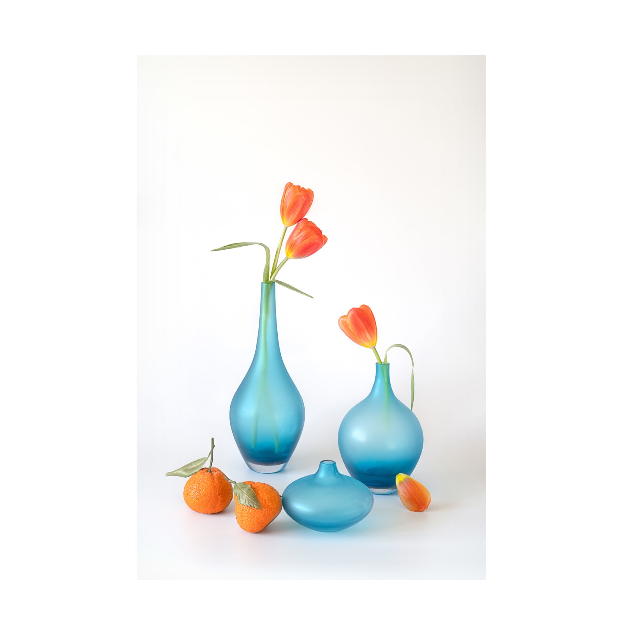 Canvas Wall Art - Lydia Jacobs 'Orange And Blue Delight' Wall Art for Living Room, Bedroom, or Office Décor by Trademark Fine Art - 16 x 24 Inches