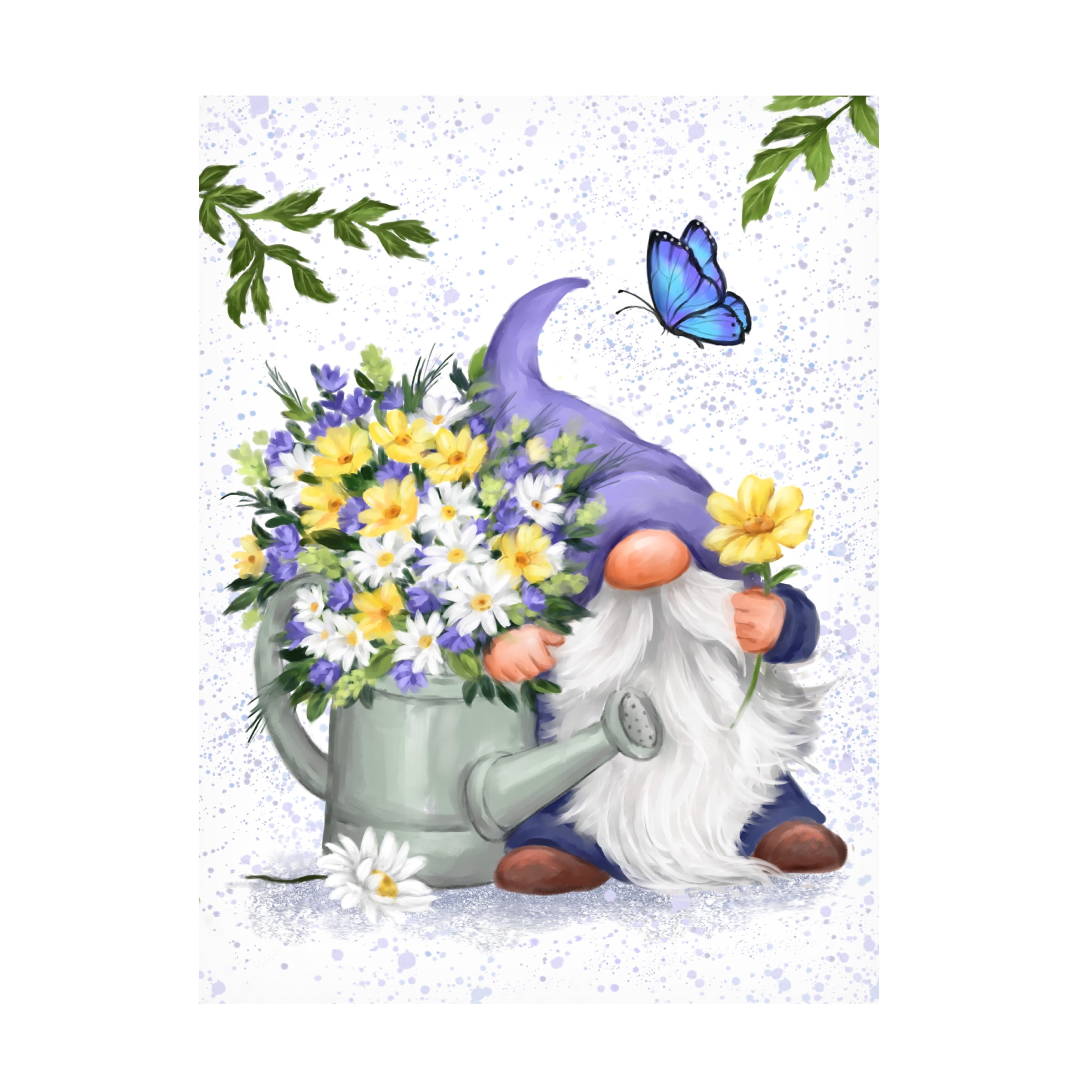 Canvas Wall Art - MAKIKO 'Gnome with Water Carrier' Wall Art for Living Room, Bedroom, or Office DÃ©cor by Trademark Fine Art - 18 x 24 Inches