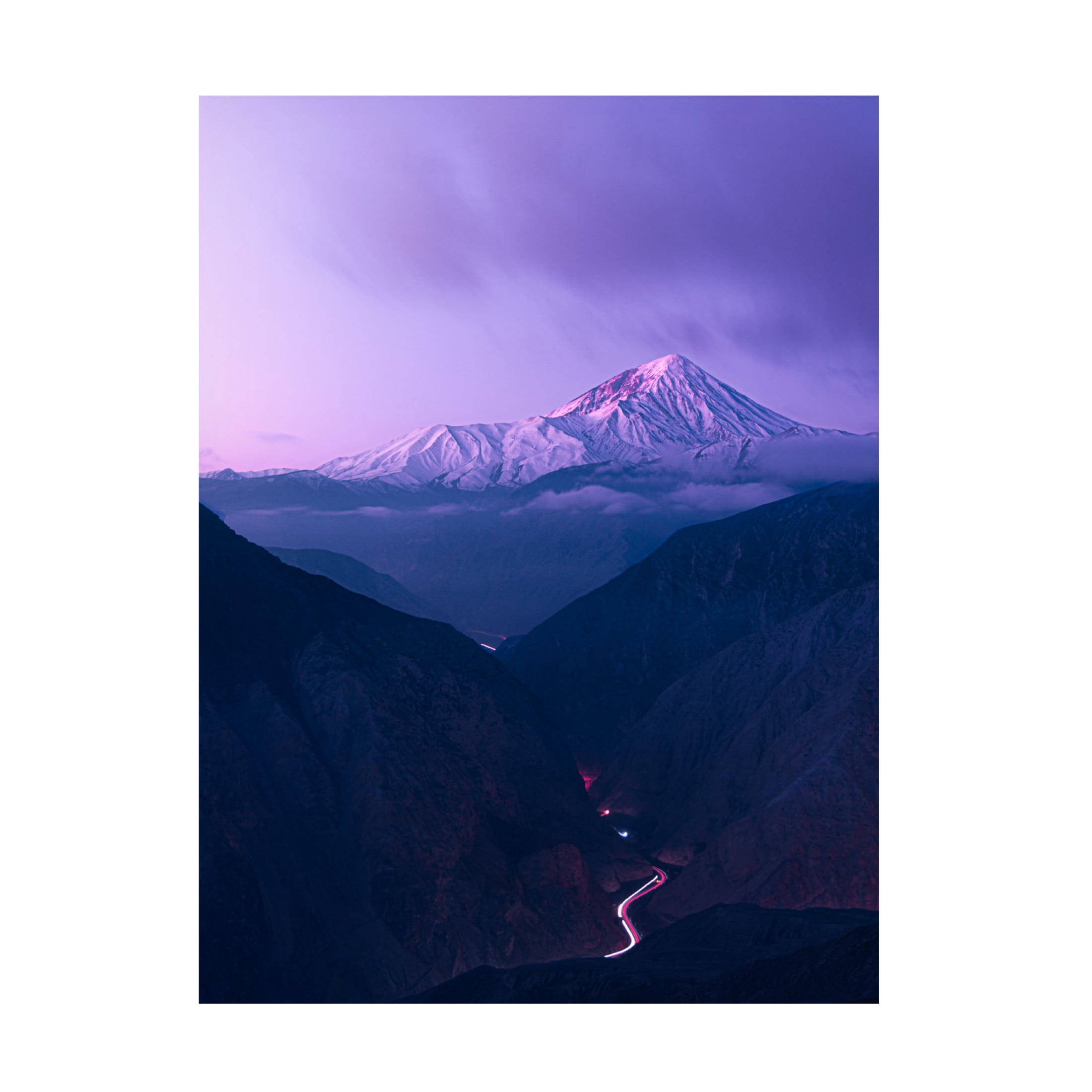 Canvas Wall Art - Majid Behzad 'Leading To Mount Damavand Ce' Wall Art for Living Room, Bedroom, or Office Décor by Trademark Fine Art - 24 x 32 Inches