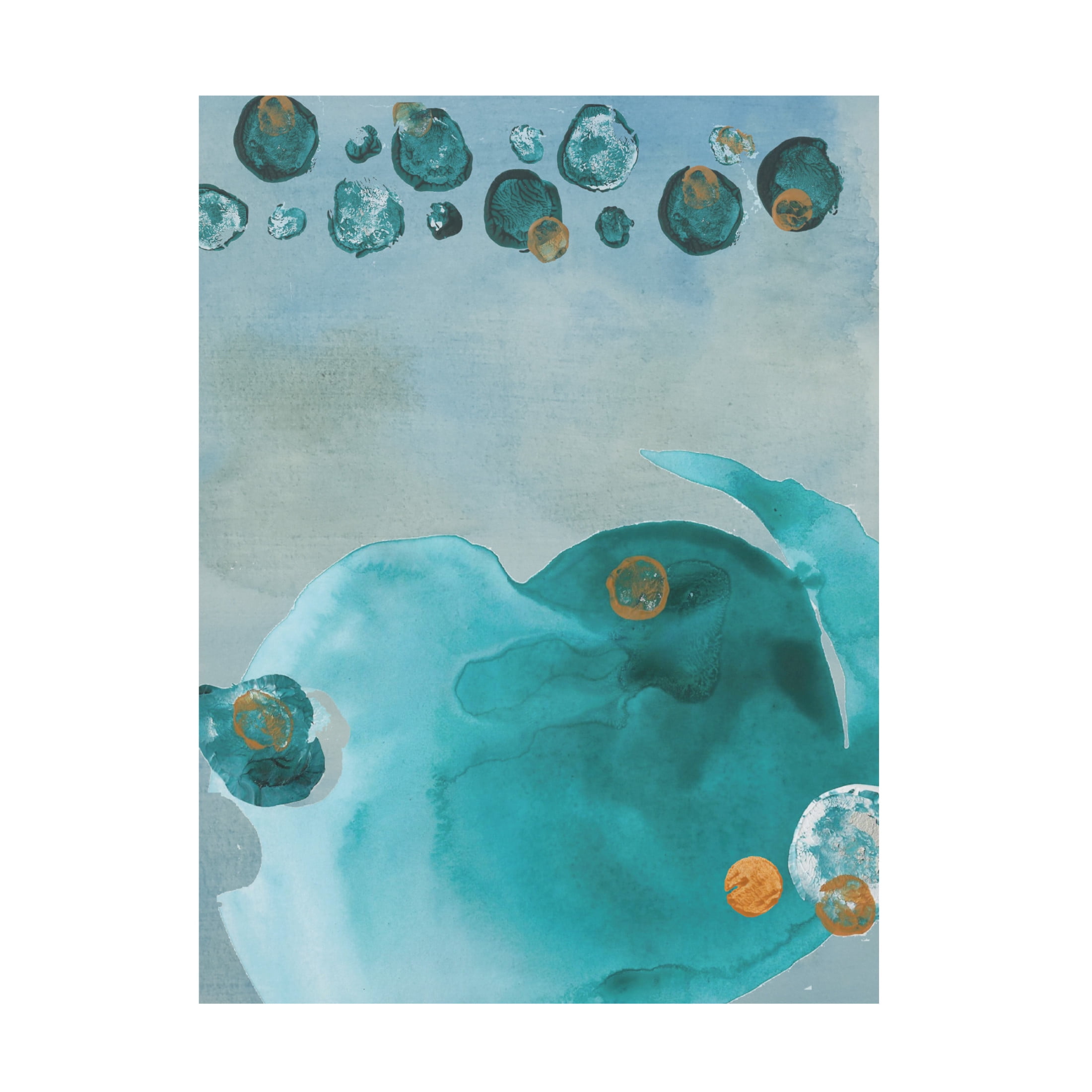 Canvas Wall Art - Maliq 'Blue Sun' Wall Art for Living Room, Bedroom, or Office Décor by Trademark Fine Art - 24 x 32 Inches