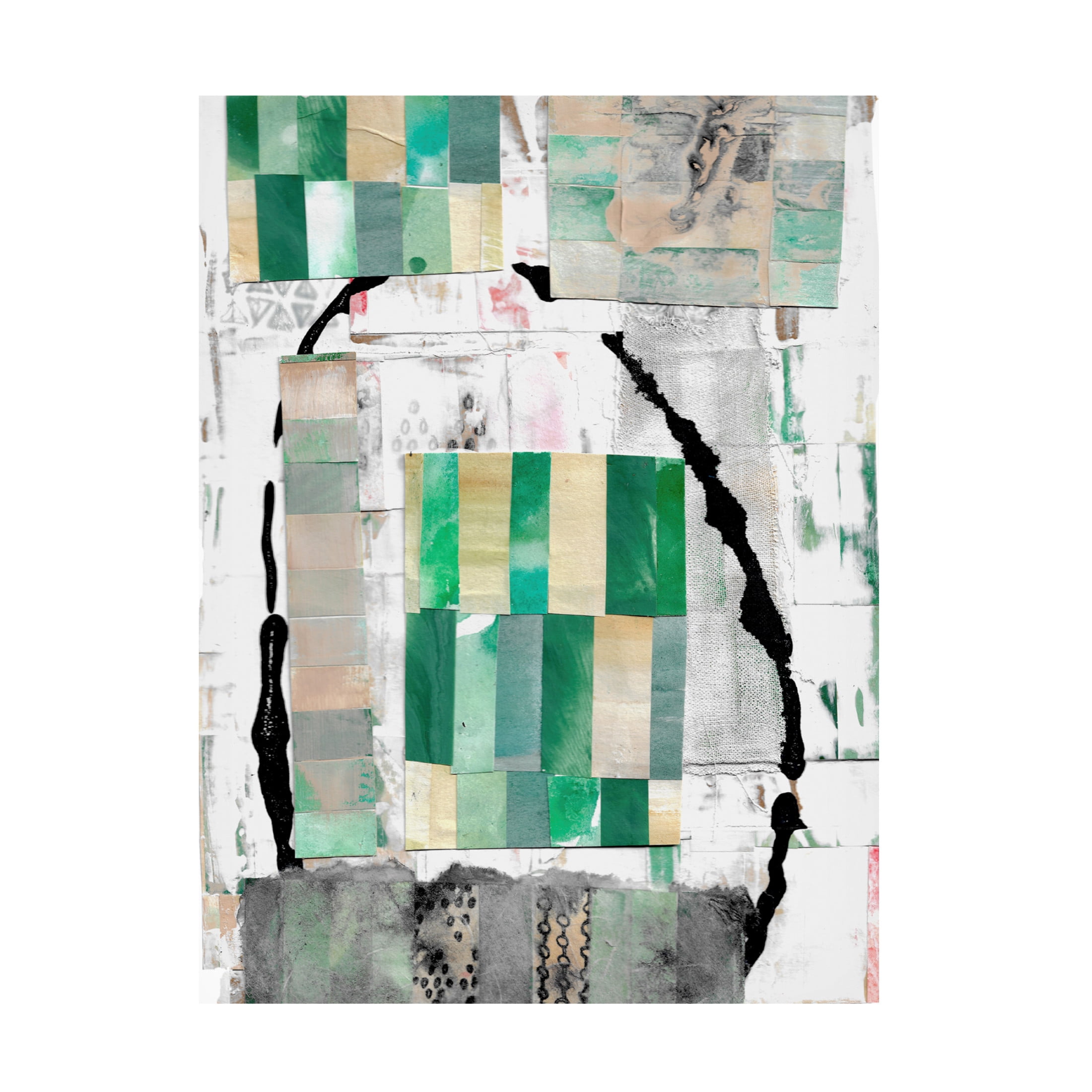 Canvas Wall Art - Maliq 'Jigsaw Of Mistakes' Wall Art for Living Room, Bedroom, or Office Décor by Trademark Fine Art - 35 x 47 Inches