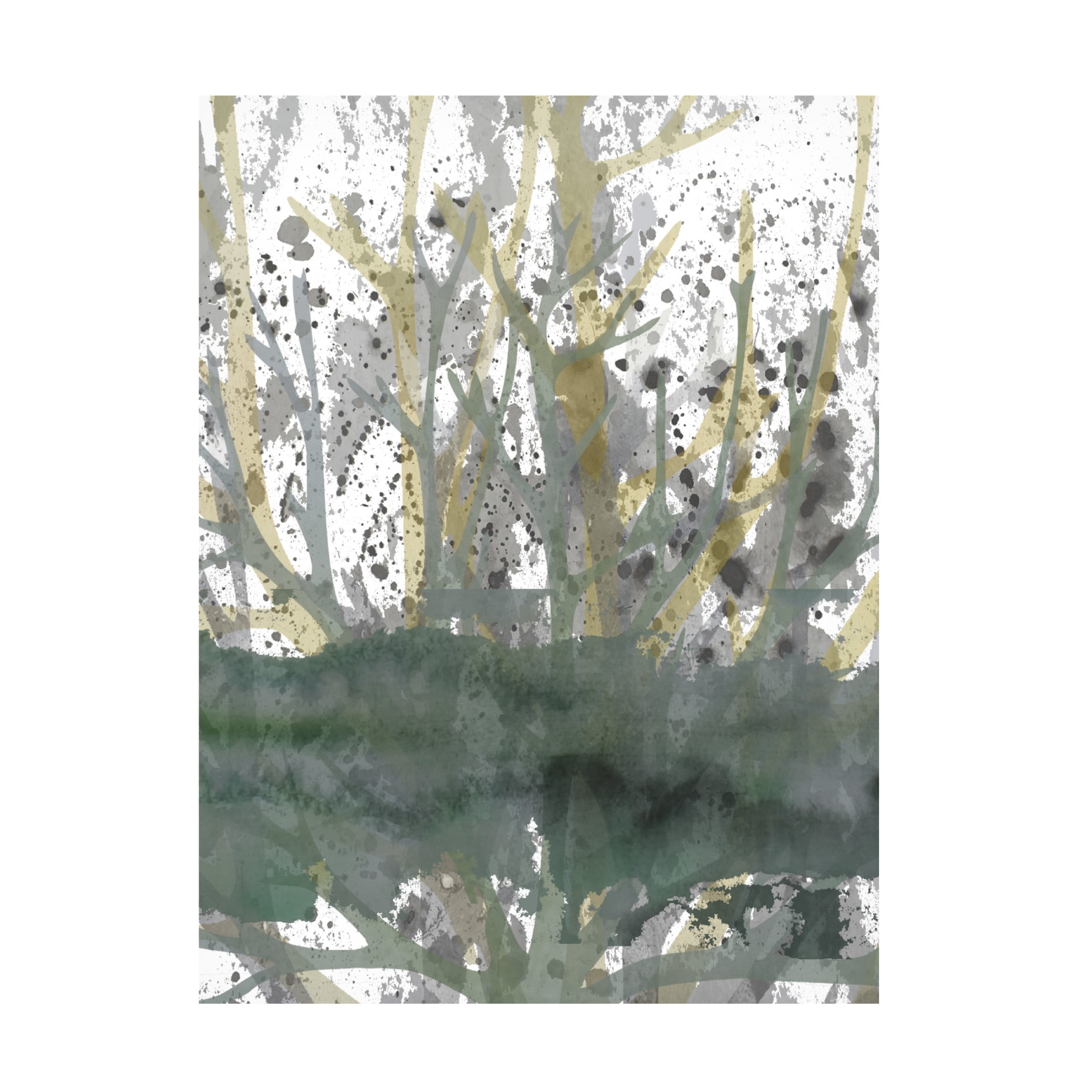 Canvas Wall Art - Maliq 'On The Ground' Wall Art for Living Room, Bedroom, or Office Décor by Trademark Fine Art - 35 x 47 Inches