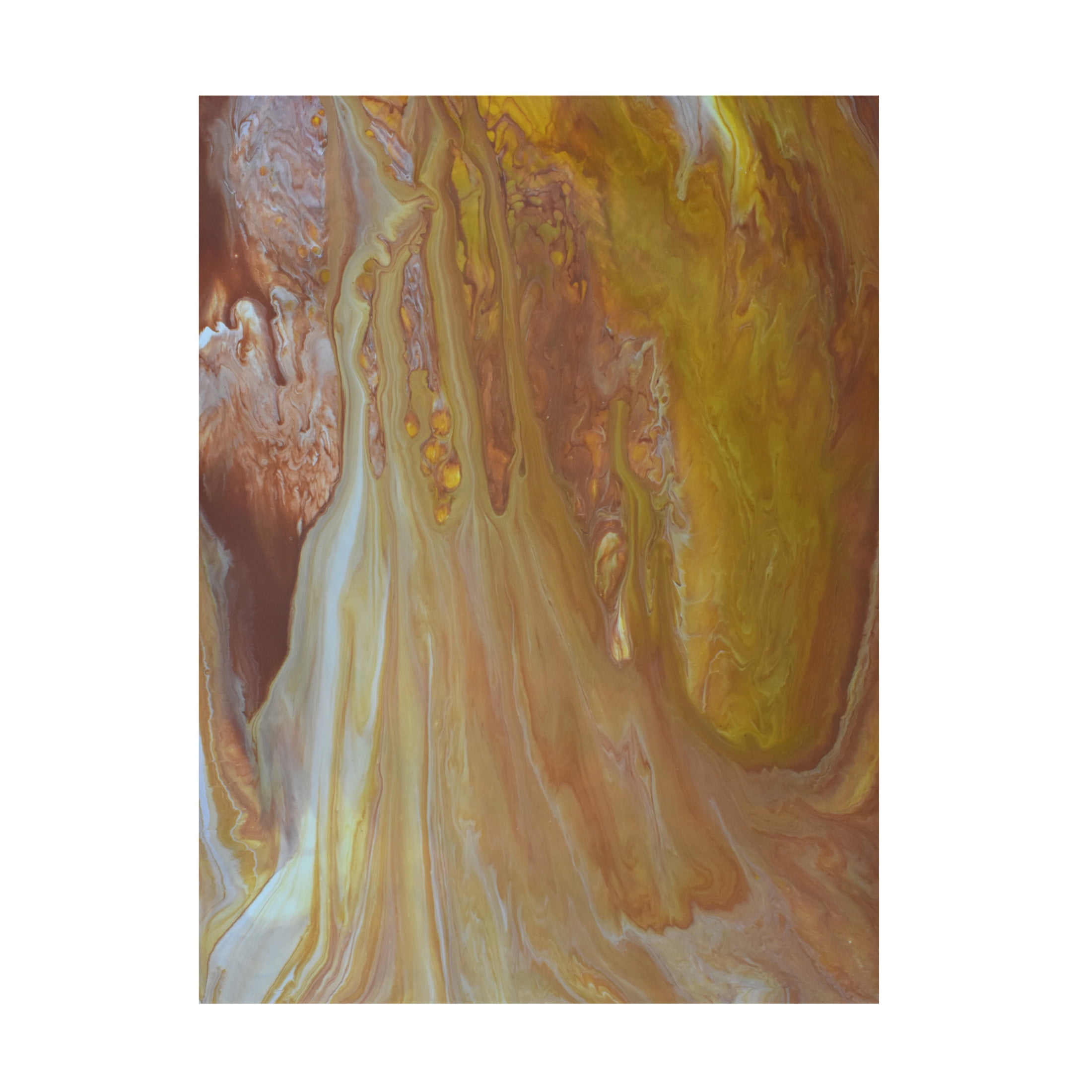 Canvas Wall Art - Maliq 'Yellow Marble' Wall Art for Living Room, Bedroom, or Office Décor by Trademark Fine Art - 35 x 47 Inches
