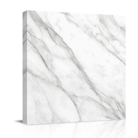Canvas Wall Art, Marble Framed Canvas Prints for Bedroom Office, Modern Grey White Rock Monochrome Simple Large Gallery Wrapped Wall Decor for Home Office, Gifts, 16"x16" Ship Next Day