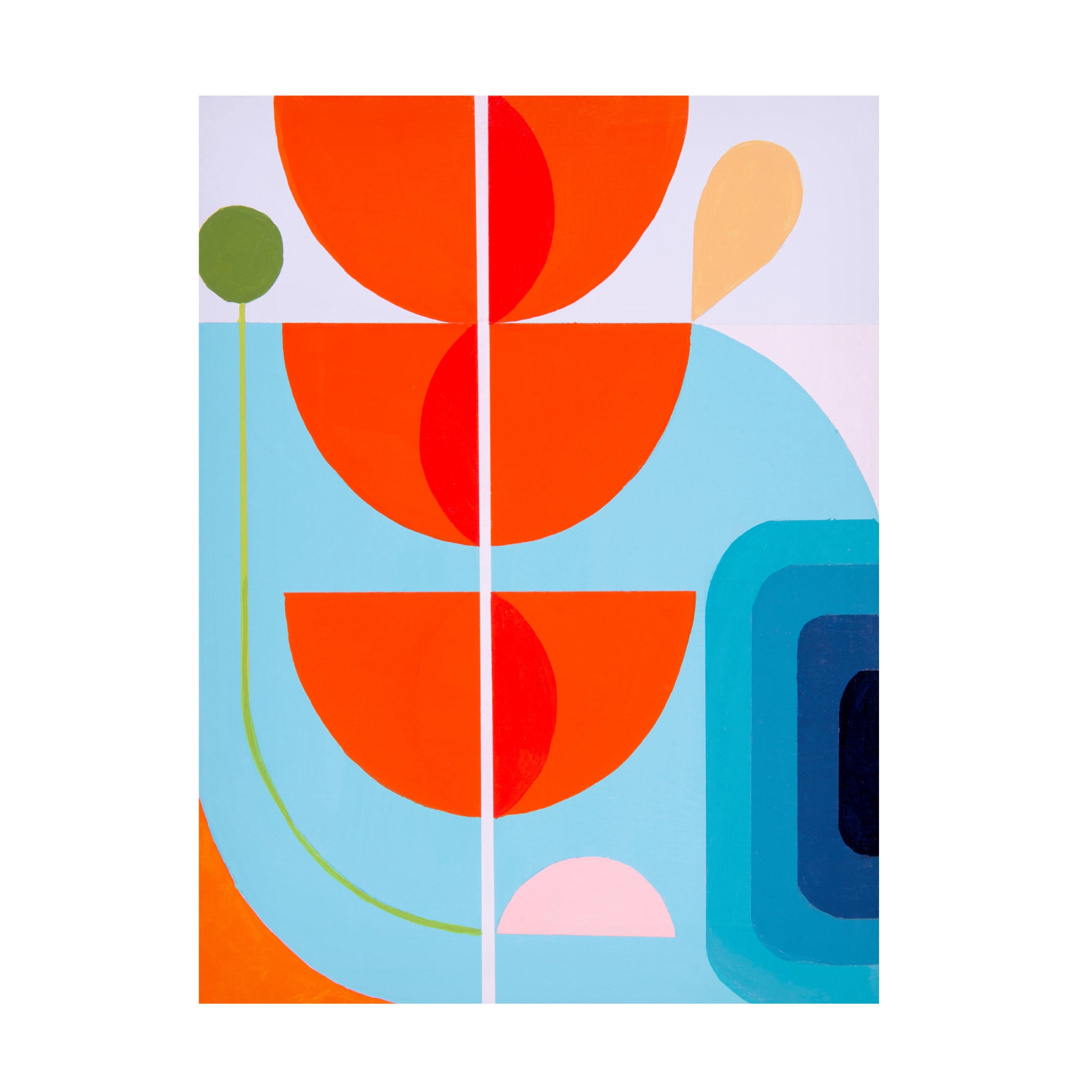Canvas Wall Art - Marion Griese 'Running Toward The Sun 10' Wall Art for Living Room, Bedroom, or Office Décor by Trademark Fine Art - 35 x 47 Inches