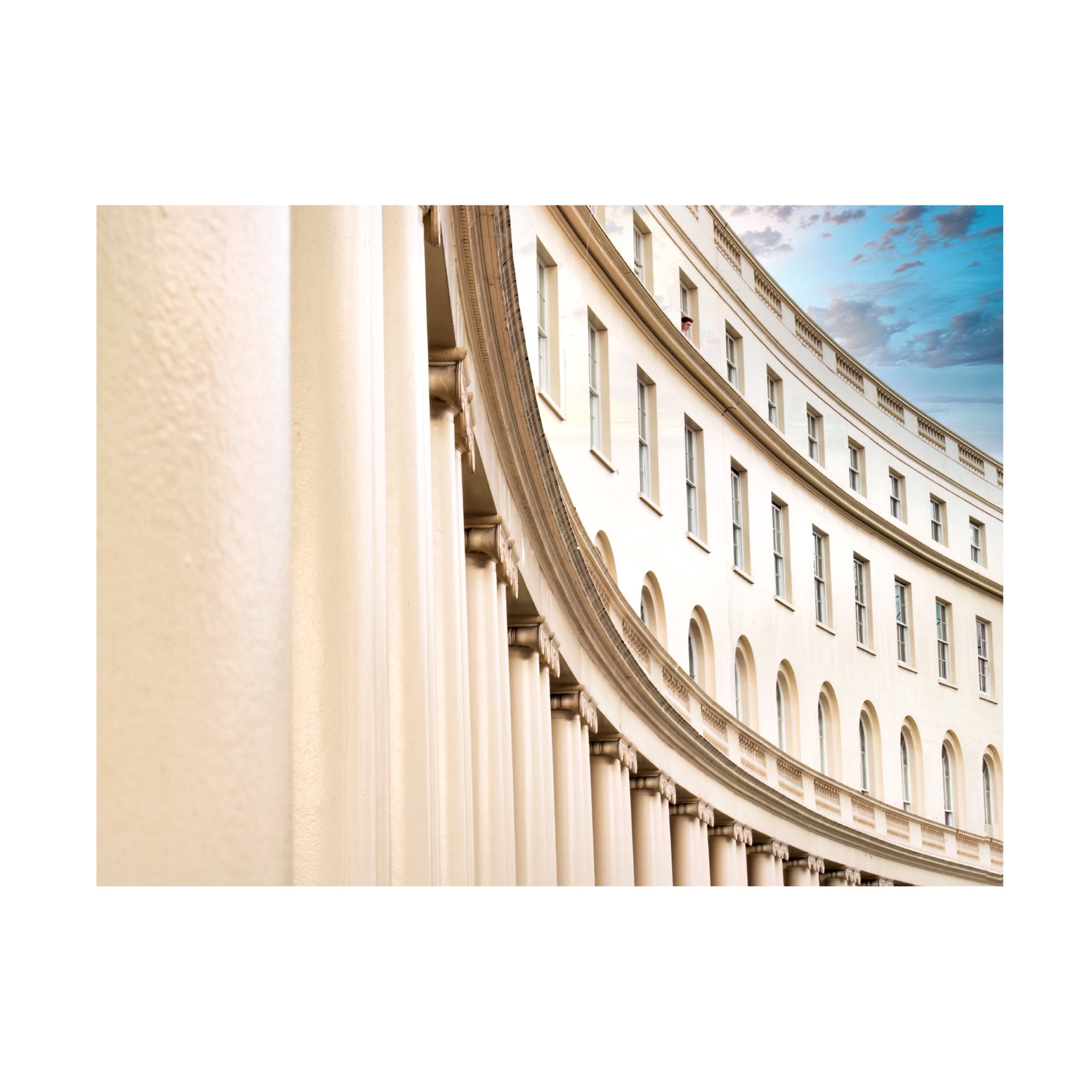 Canvas Wall Art - Mark A Paulda 'Regents Park Crescent Columns II' Wall Art for Living Room, Bedroom, or Office Décor by Trademark Fine Art - 19 x 14 Inches