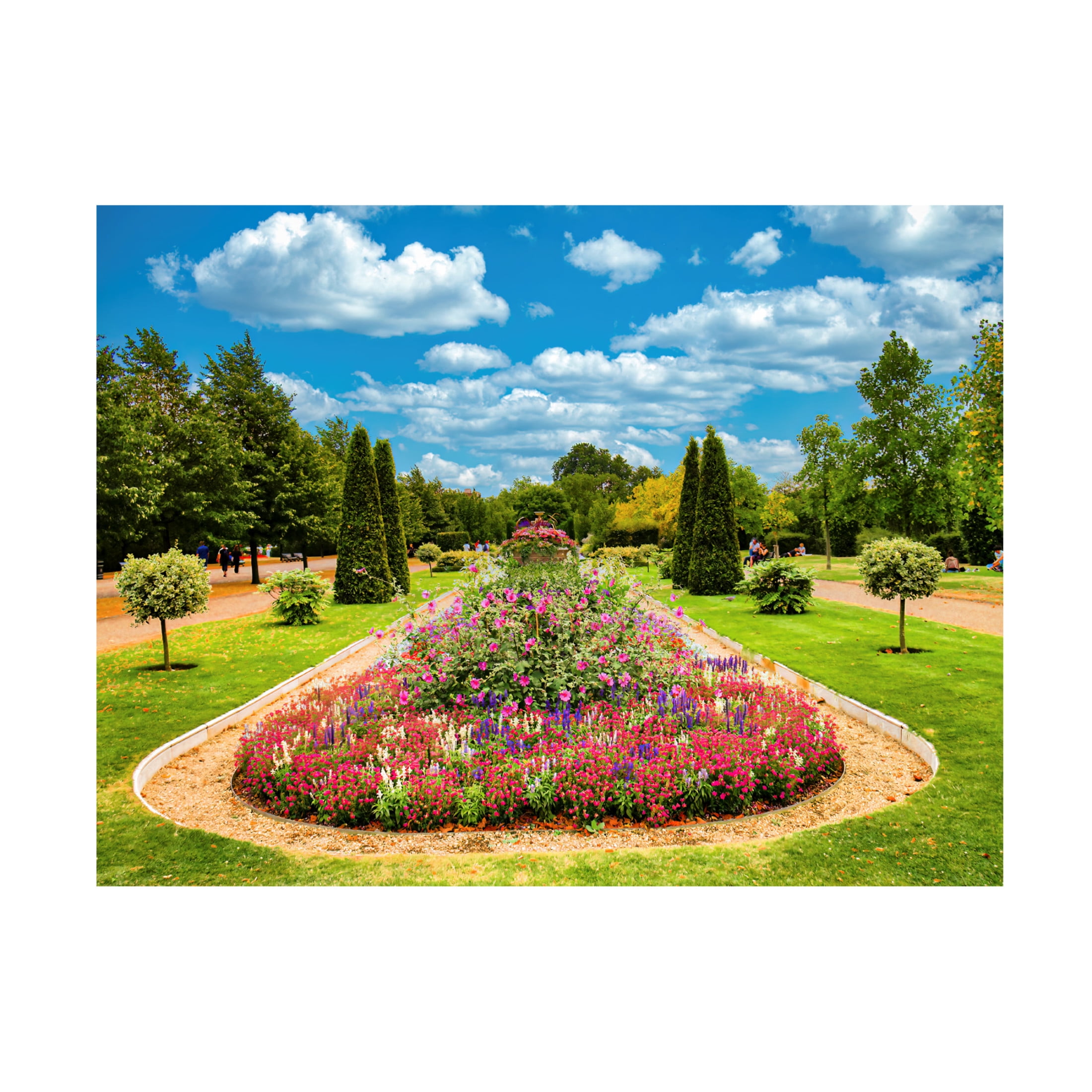 Canvas Wall Art - Mark A Paulda 'Regents Park Gardens III' Wall Art for Living Room, Bedroom, or Office Décor by Trademark Fine Art - 32 x 24 Inches