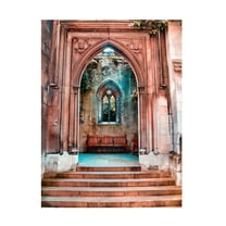 Canvas Wall Art - Mark A Paulda 'St Dunstan In The East Entrance' Wall Art for Living Room, Bedroom, or Office Décor by Trademark Fine Art - 14 x 19 Inches
