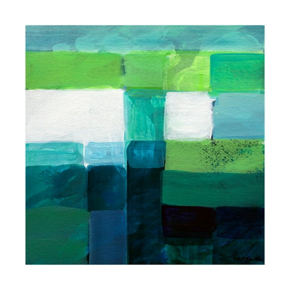 Canvas Wall Art - Mark David Smith 'Aquaculture 2' Wall Art for Living Room, Bedroom, or Office Décor by Trademark Fine Art - 14 x 14 Inches