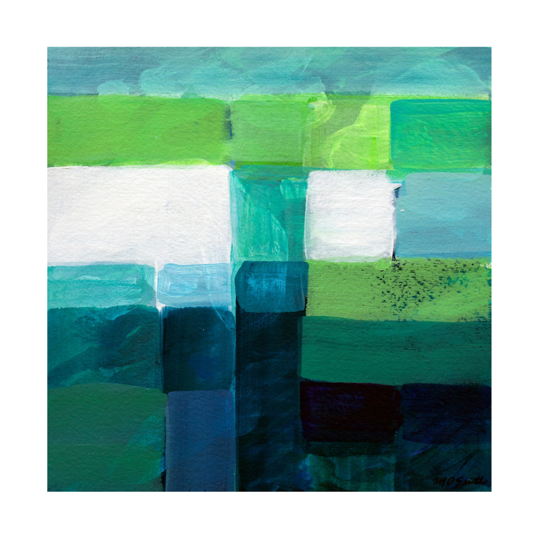 Canvas Wall Art - Mark David Smith 'Aquaculture 2' Wall Art for Living Room, Bedroom, or Office Décor by Trademark Fine Art - 24 x 24 Inches
