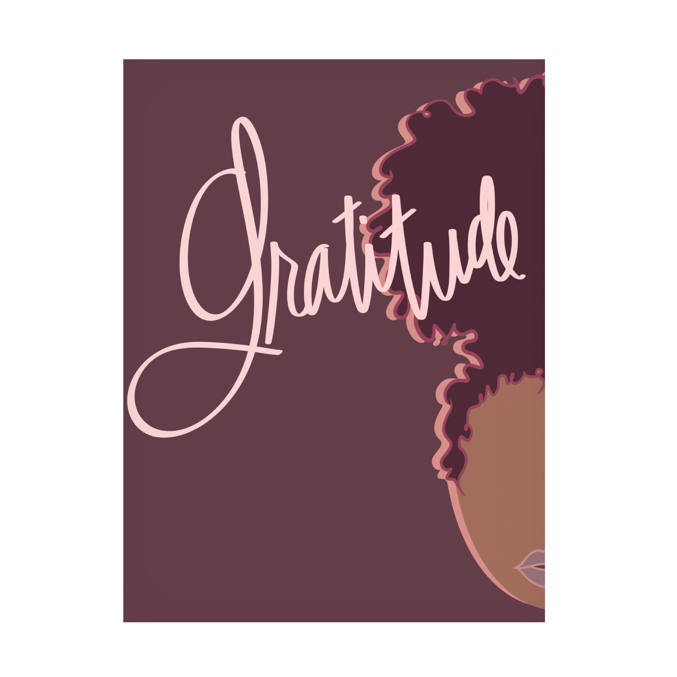 Canvas Wall Art - Marlee Ash Calligraphy & Design 'Curly Gratitude' Wall Art for Living Room, Bedroom, or Office Décor by Trademark Fine Art - 14 x 19 Inches