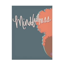 Canvas Wall Art - Marlee Ash Calligraphy & Design 'Curly Mindfulness' Wall Art for Living Room, Bedroom, or Office Décor by Trademark Fine Art - 14 x 19 Inches