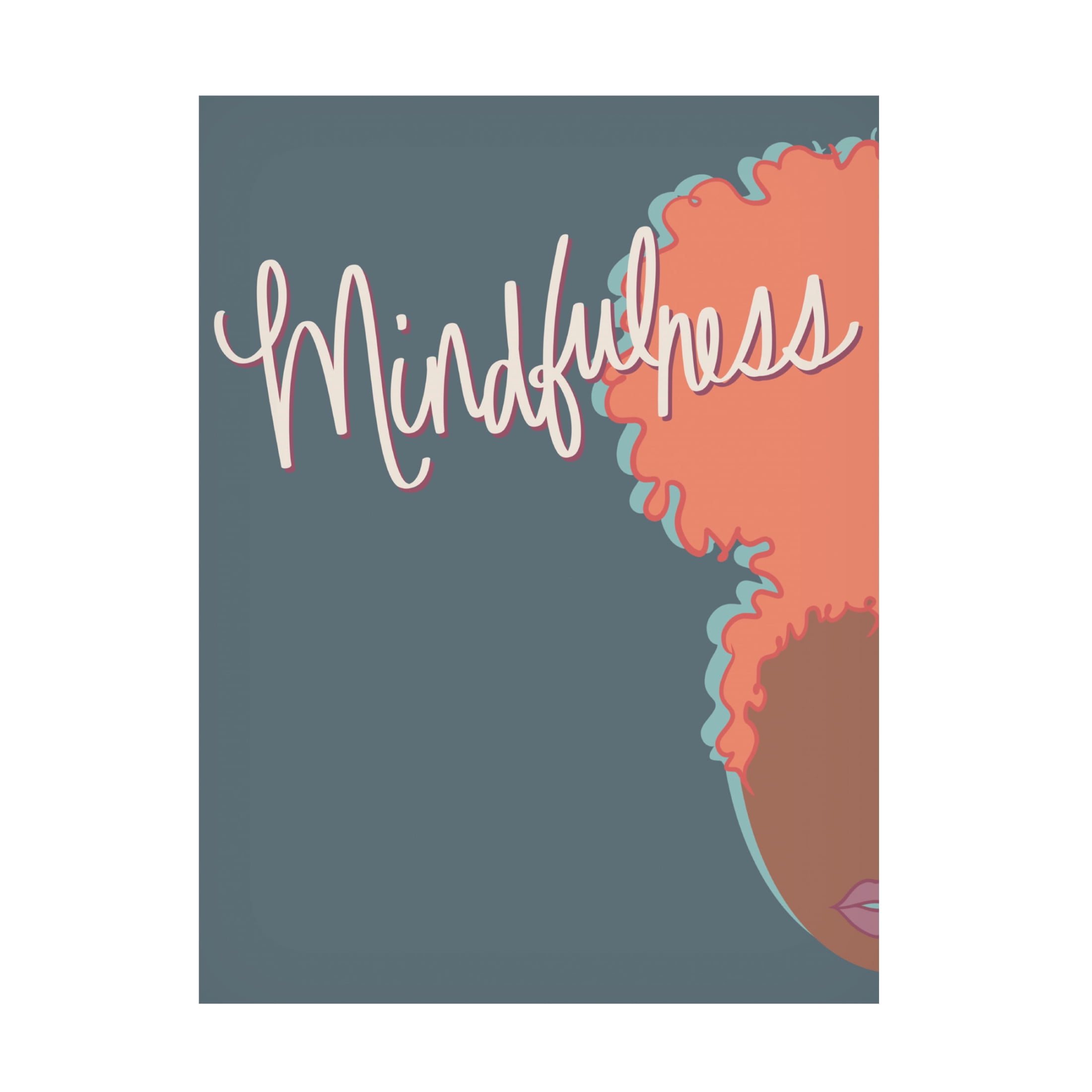 Canvas Wall Art - Marlee Ash Calligraphy & Design 'Curly Mindfulness' Wall Art for Living Room, Bedroom, or Office Décor by Trademark Fine Art - 24 x 32 Inches