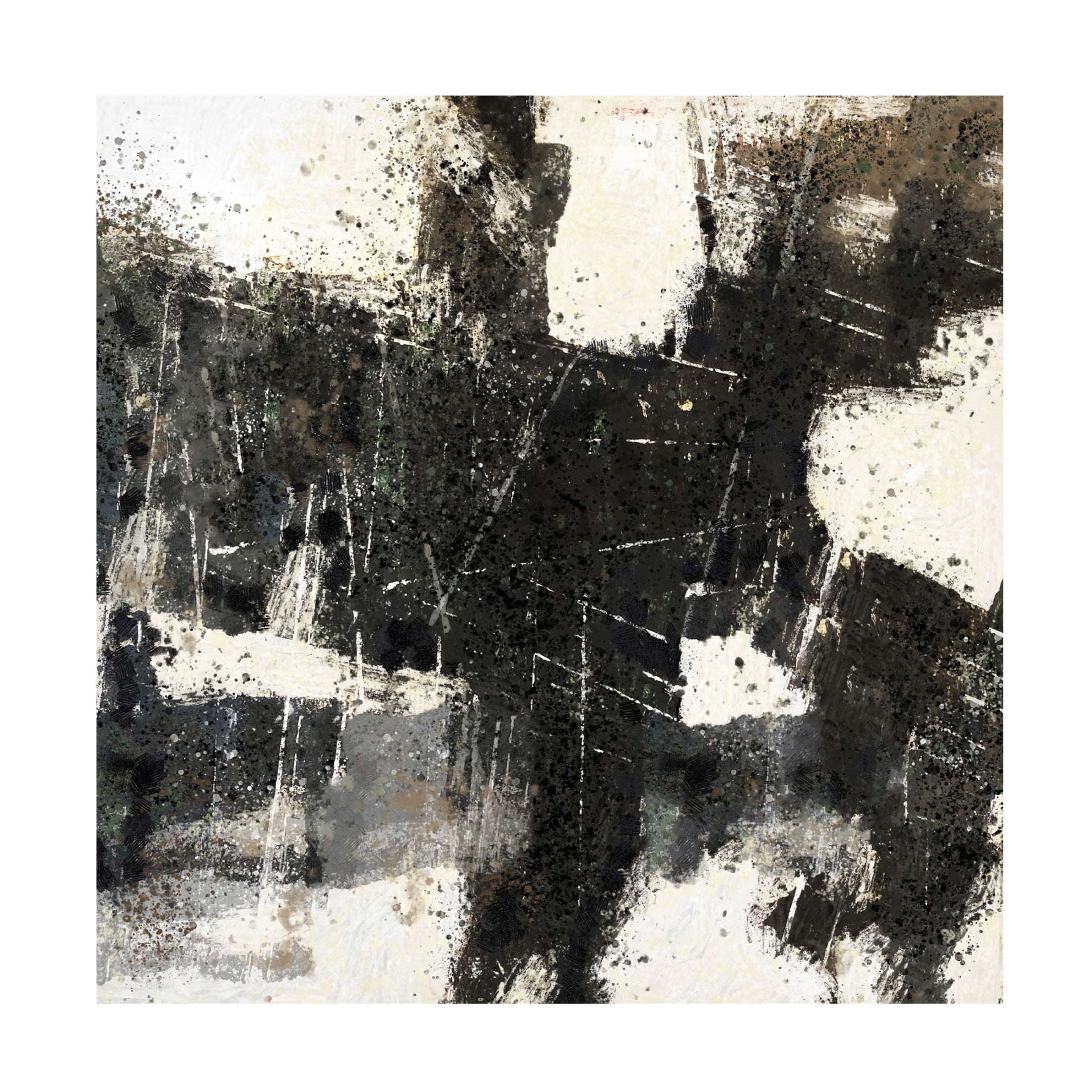 Canvas Wall Art - Marta Wiley 'Abstract Black and White' Wall Art for Living Room, Bedroom, or Office Décor by Trademark Fine Art - 24 x 24 Inches